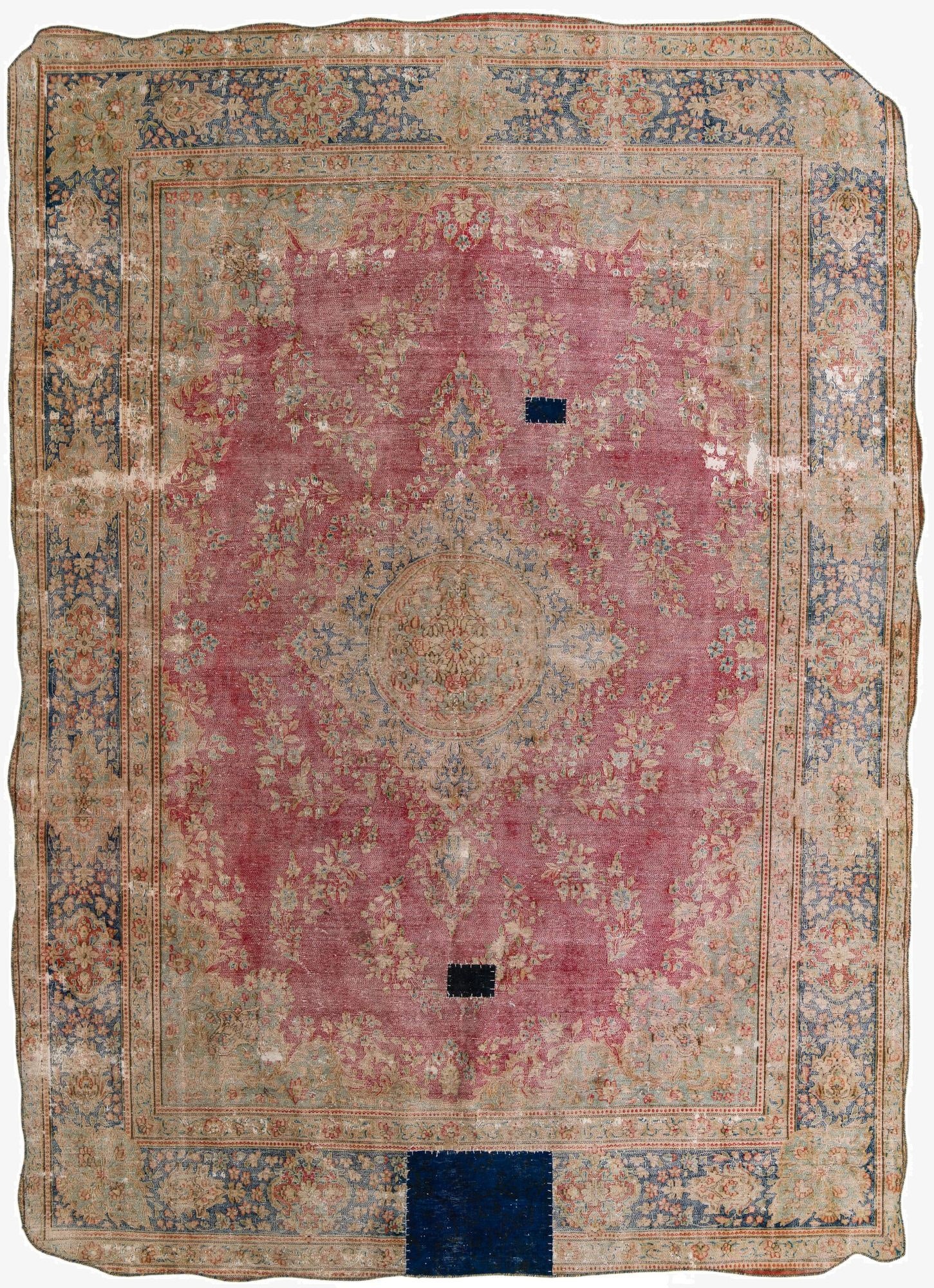  9' 4 x 13'  Hand Knotted Ultra Vintage Persian Wool Rug