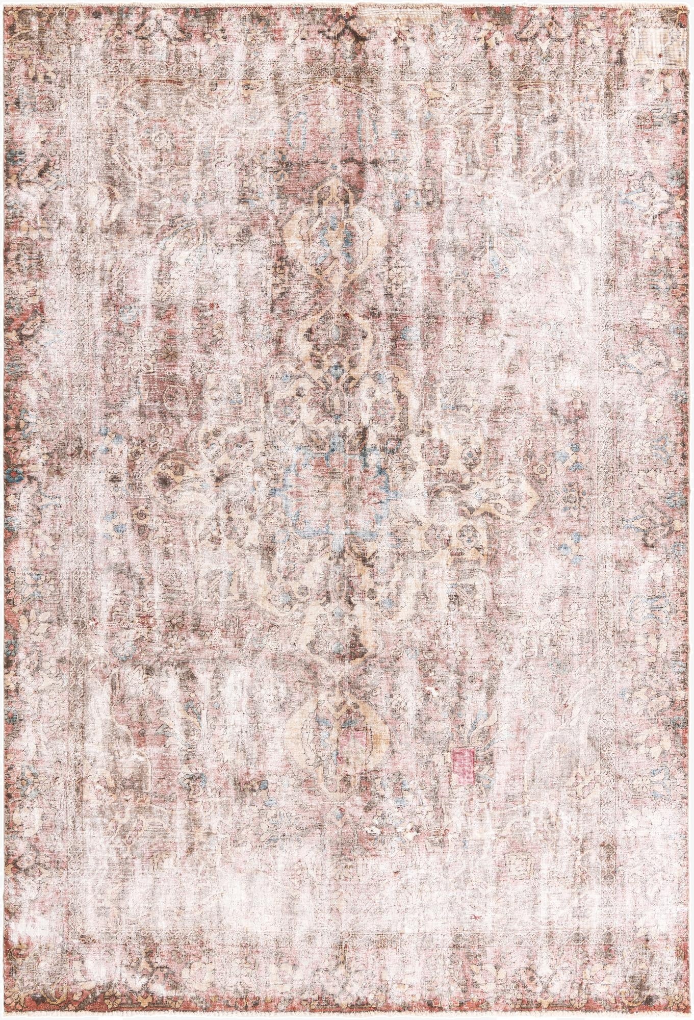  6' 5 x 9' 8  Hand Knotted Ultra Vintage Persian Wool Rug