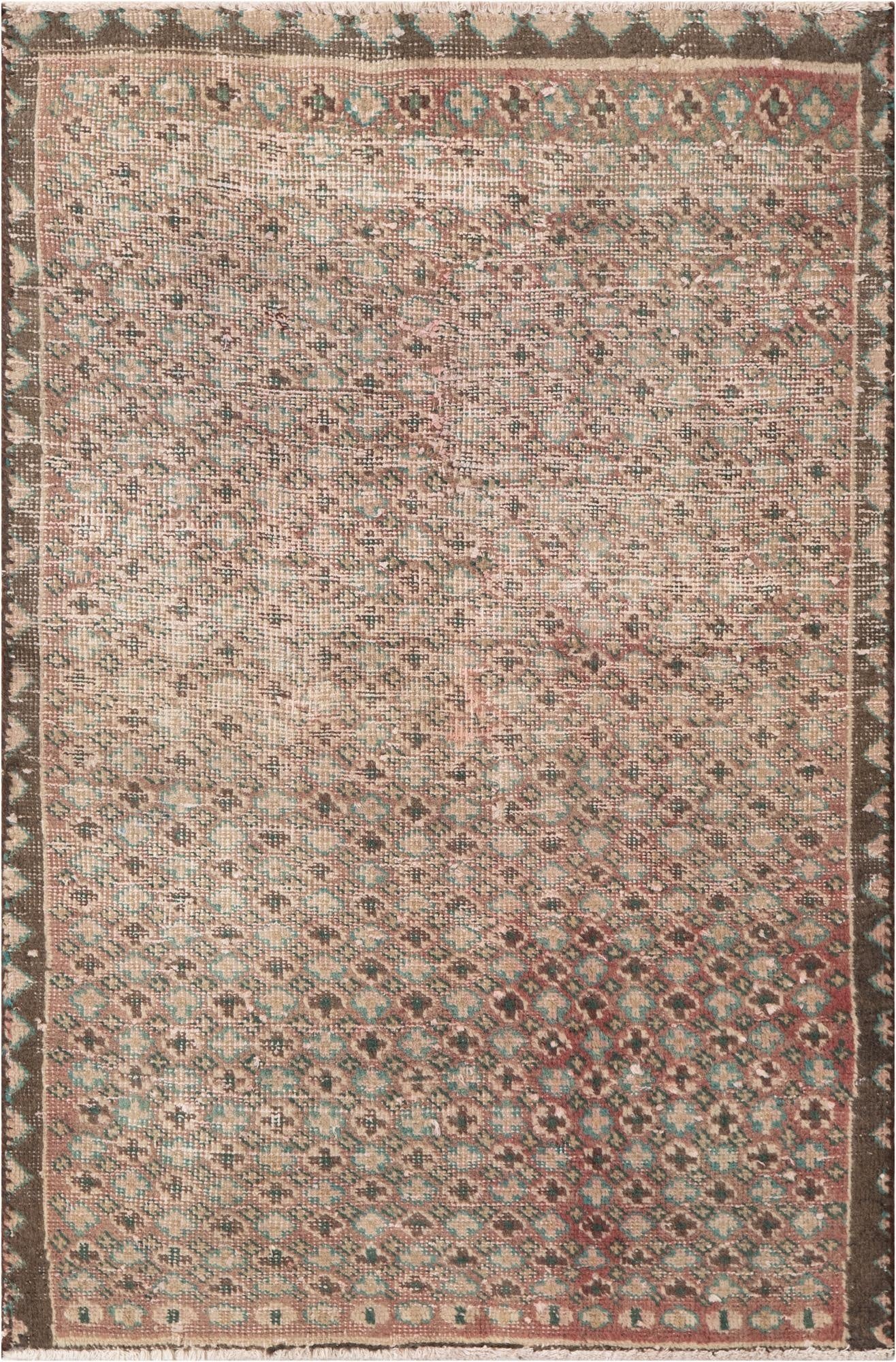  3' x 4' 5  Hand Knotted Ultra Vintage Persian Wool Rug