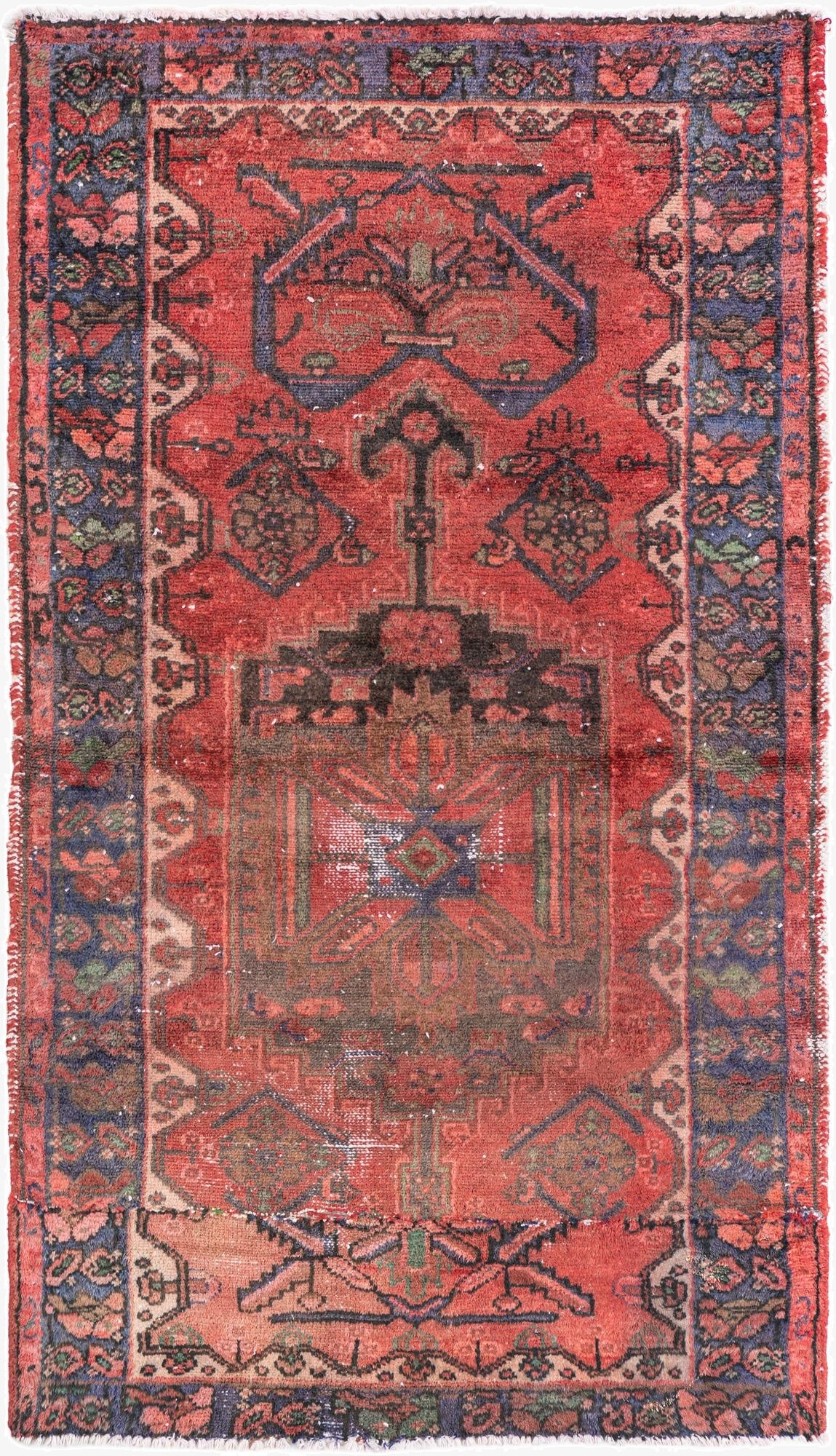  3' 3 x 6'  Hand Knotted Ultra Vintage Persian Wool Rug