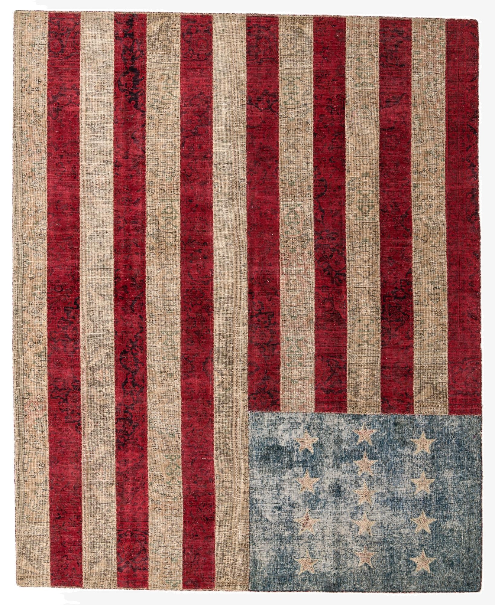  8' 1 x 10'  Hand Knotted Ultra Vintage Persian Wool Rug