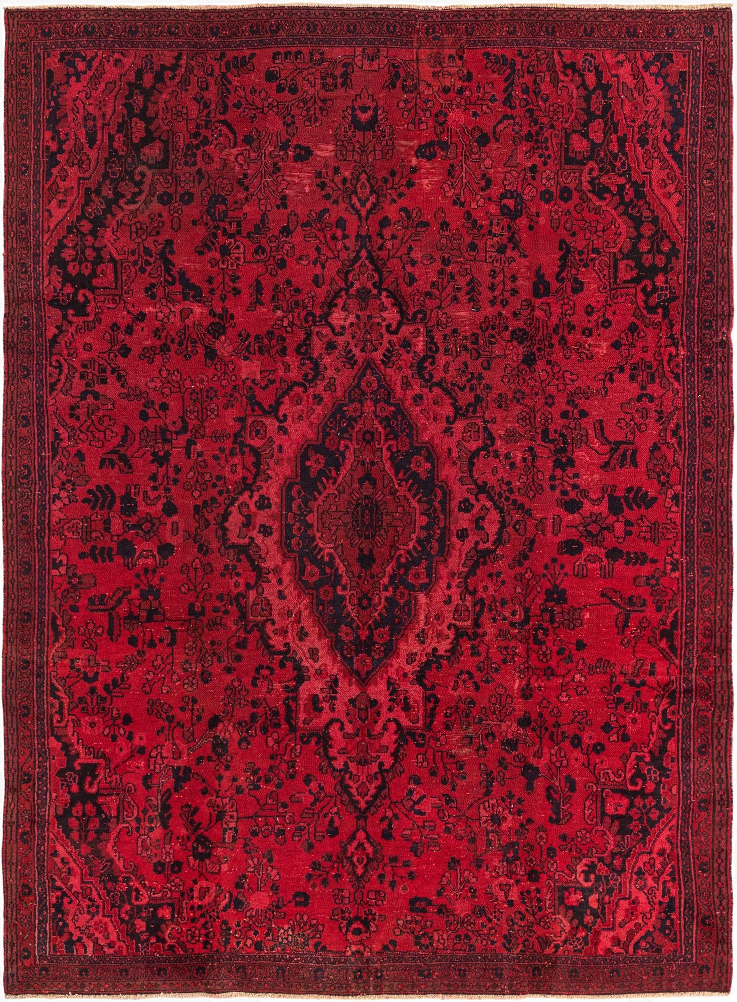  8' 1 x 11' 7  Hand Knotted Ultra Vintage Persian Wool Rug