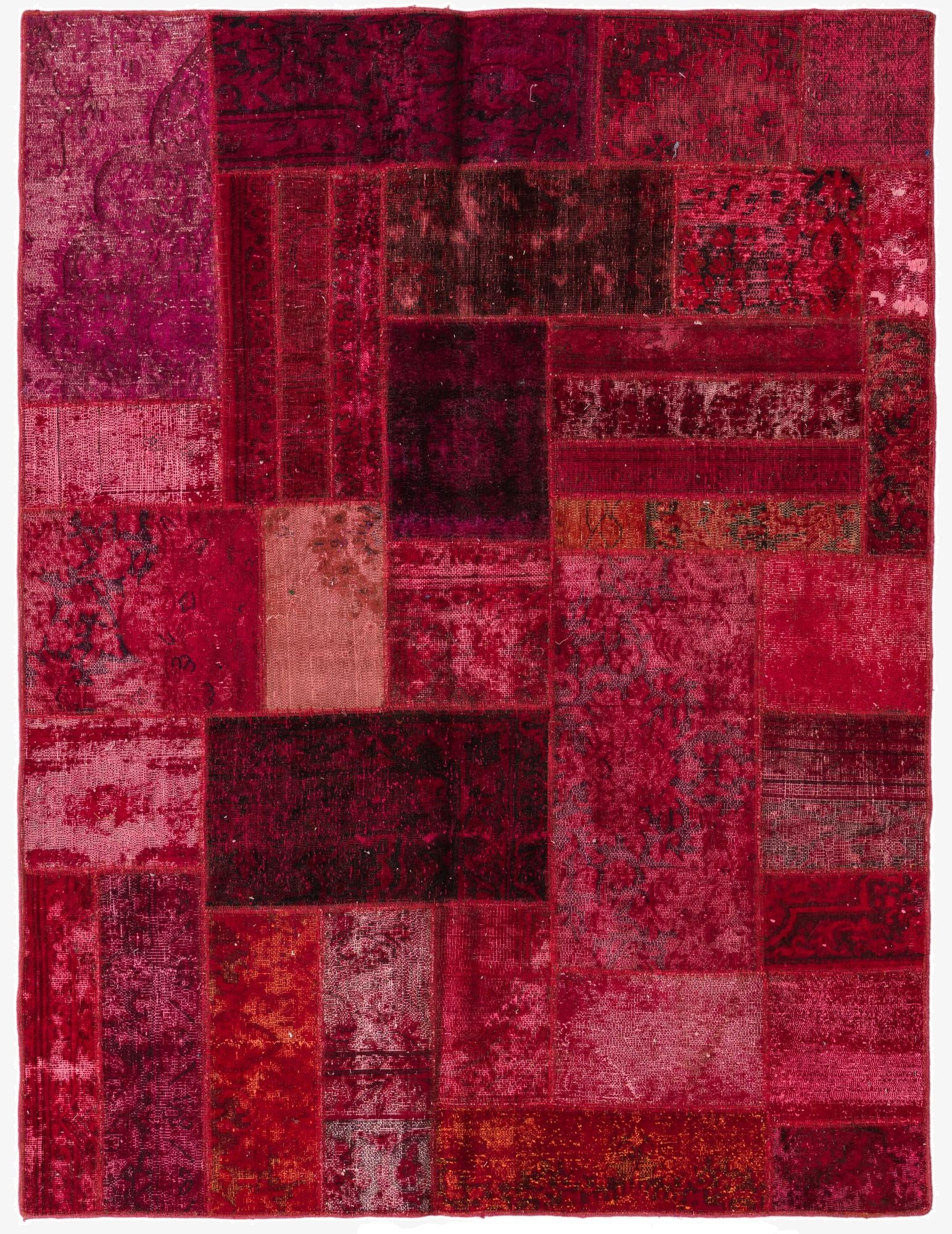  5' 1 x 6' 7  Hand Knotted Ultra Vintage Persian Wool Rug