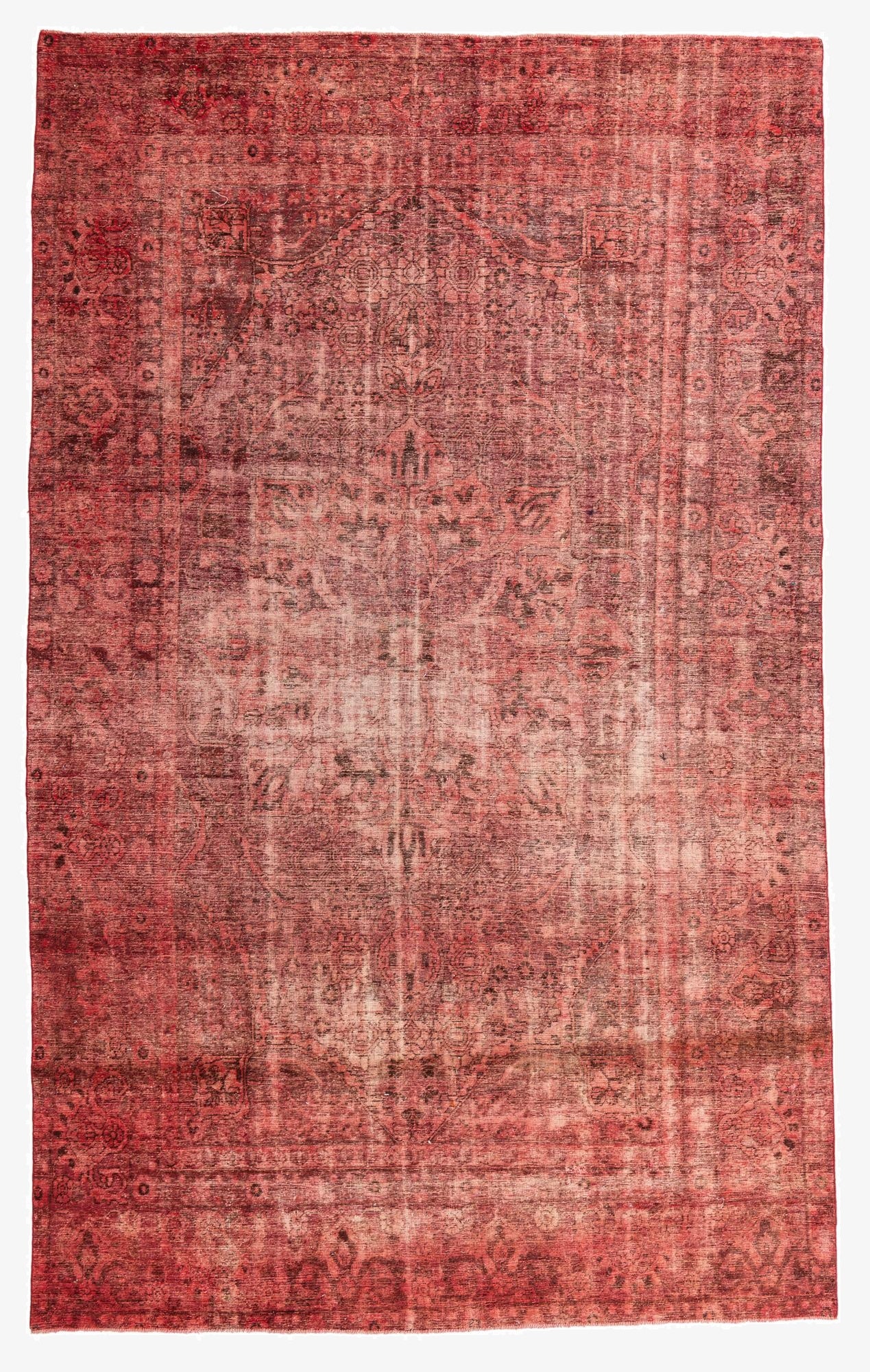  7' 8 x 12' 6  Hand Knotted Ultra Vintage Persian Wool Rug