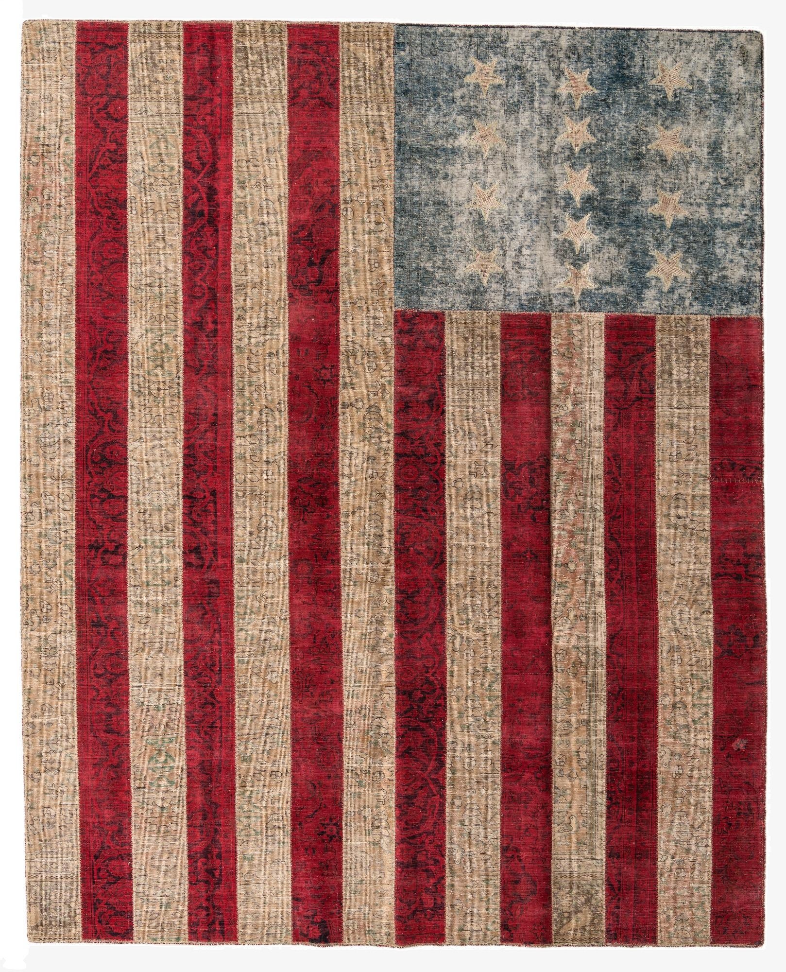  8' 2 x 10'  Hand Knotted Ultra Vintage Persian Wool Rug