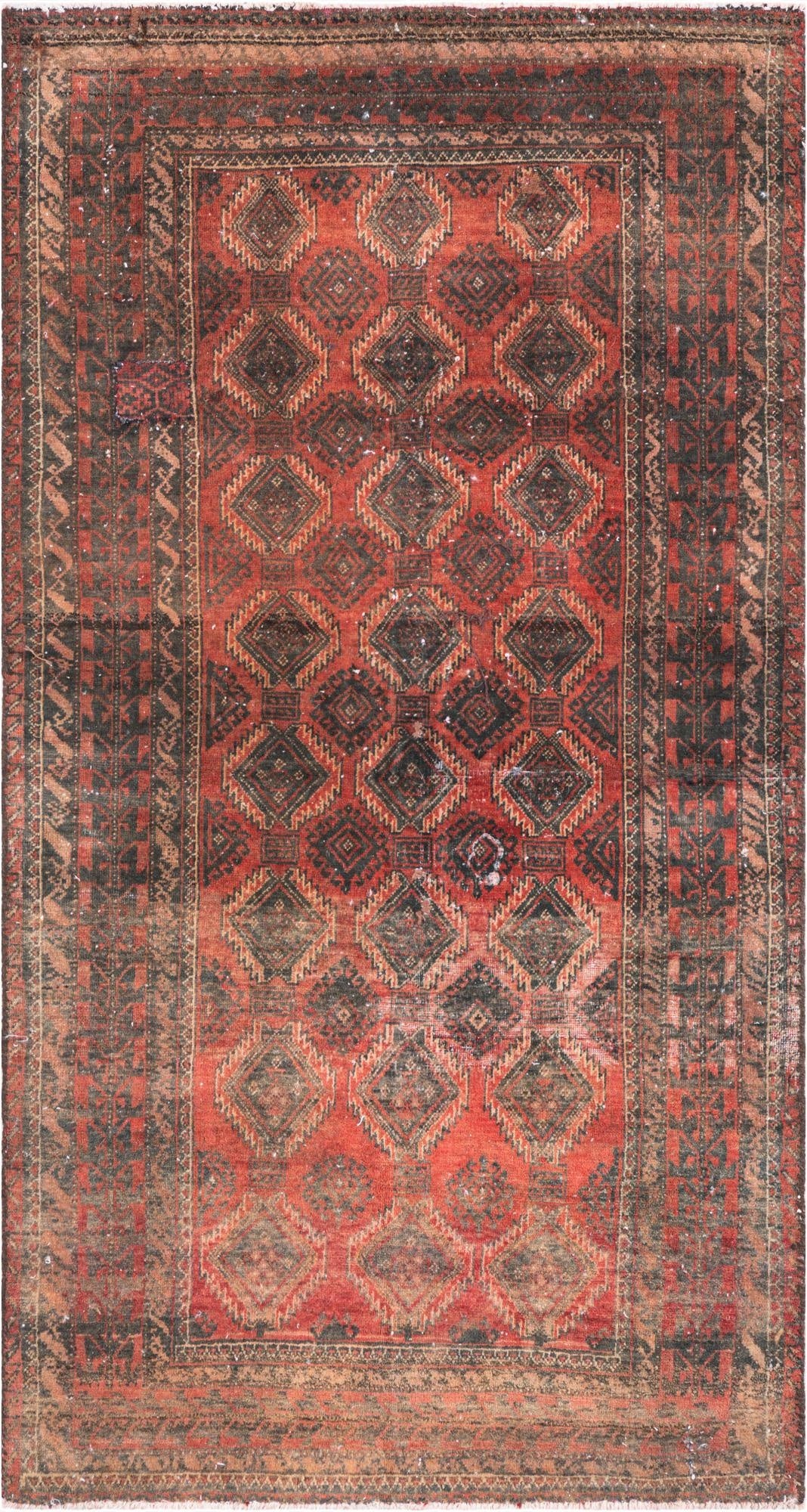  3' x 5' 7  Hand Knotted Ultra Vintage Persian Wool Rug