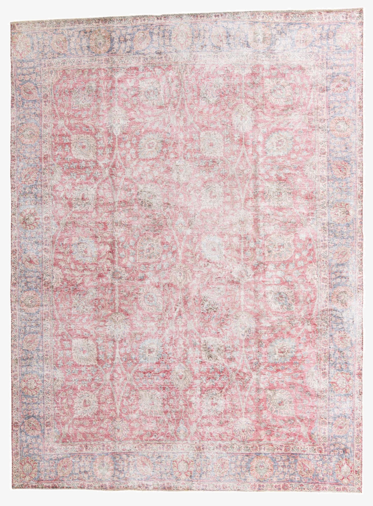  9' 2 x 12' 4  Hand Knotted Ultra Vintage Persian Wool Rug