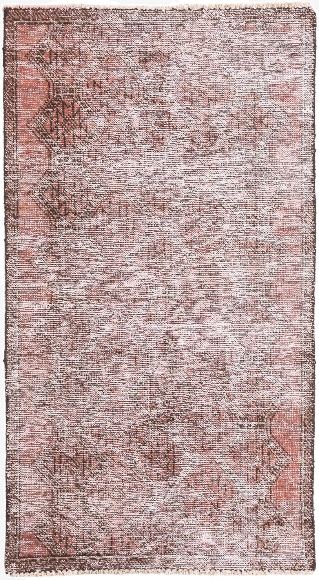  2' 10 x 5' 1  Hand Knotted Ultra Vintage Persian Wool Rug