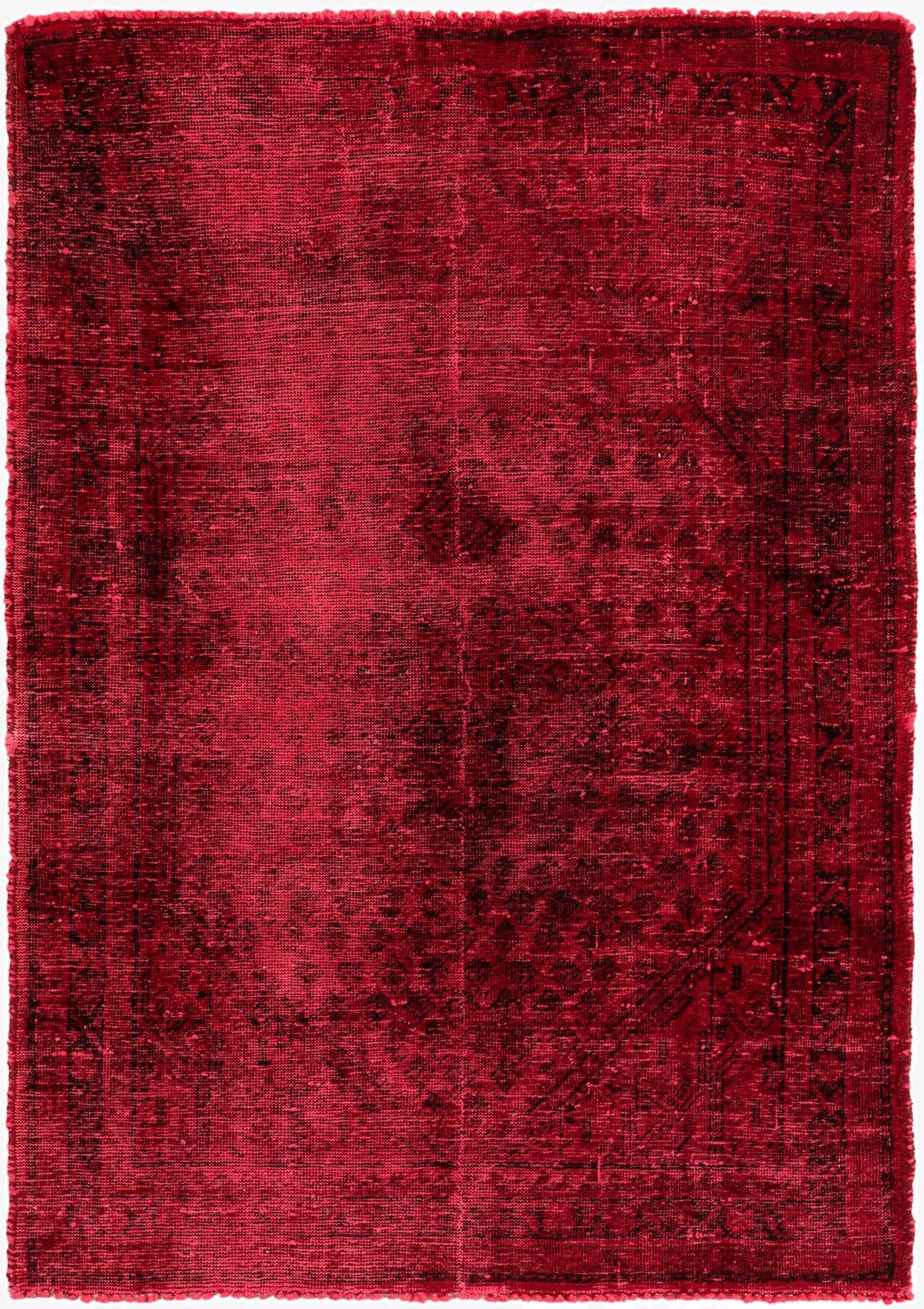  3' 7 x 5'  Hand Knotted Ultra Vintage Persian Wool Rug