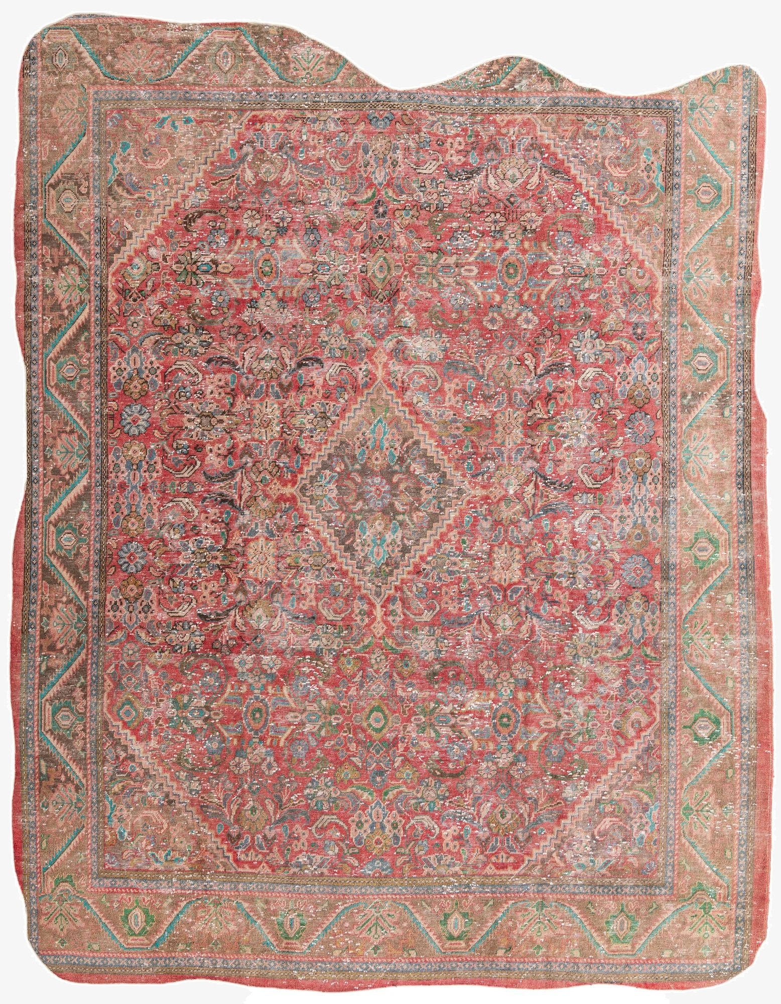  9' 10 x 12' 8  Hand Knotted Ultra Vintage Persian Wool Rug