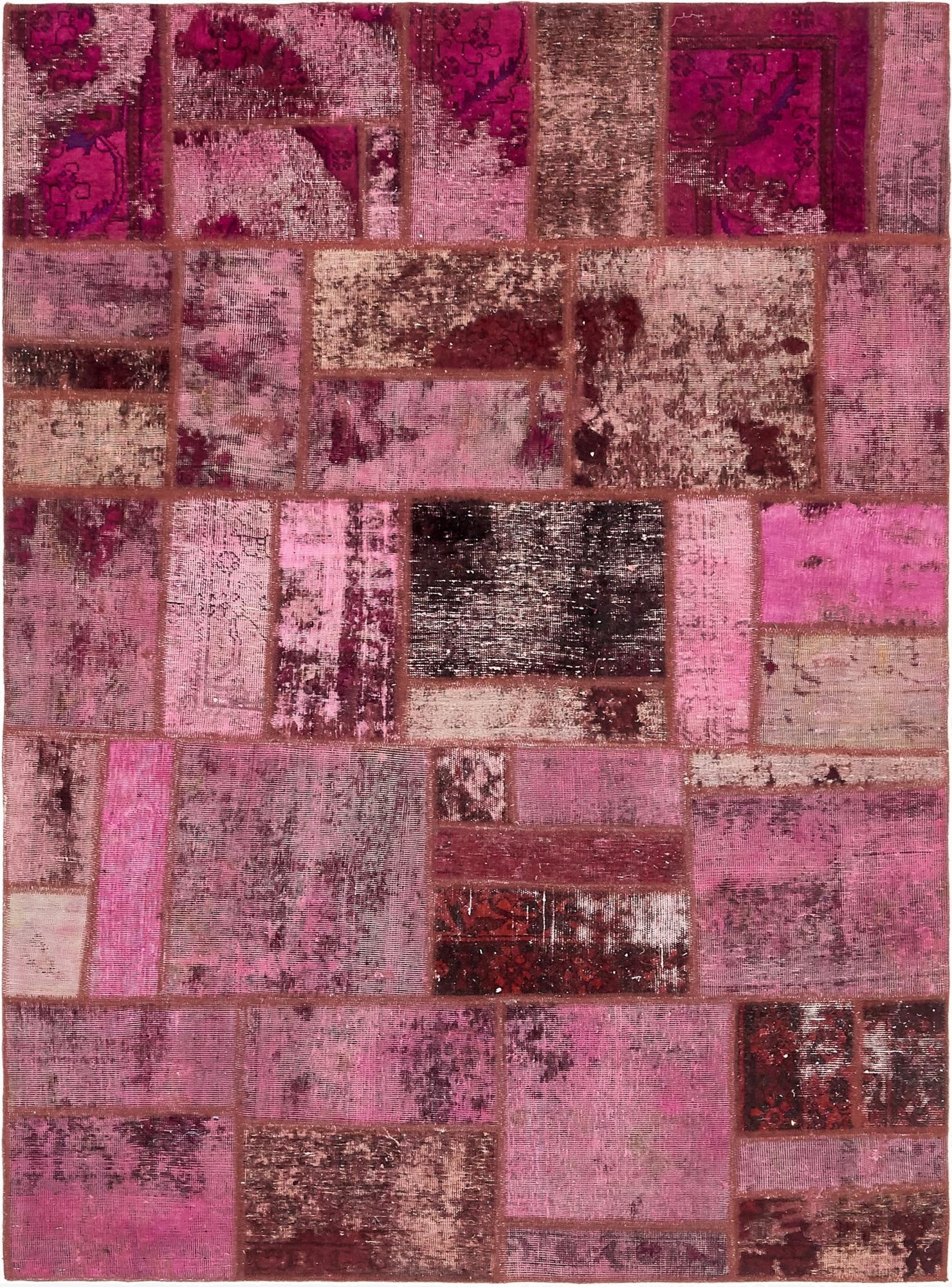  5' 10 x 8'  Hand Knotted Ultra Vintage Persian Wool Rug