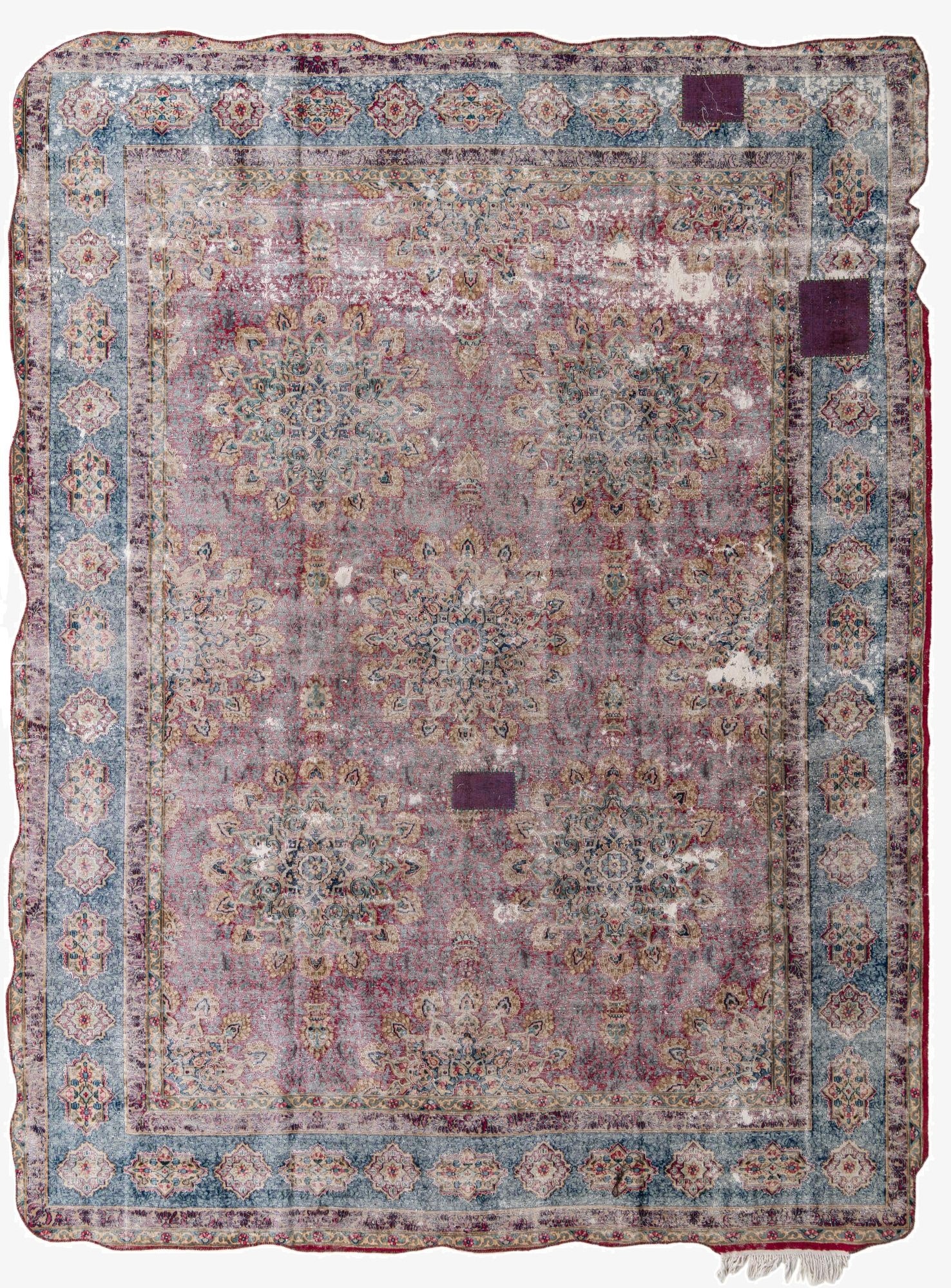  9' 9 x 13'  Hand Knotted Ultra Vintage Persian Wool Rug