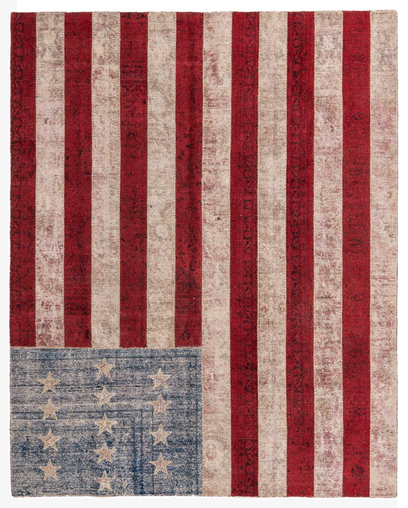  8' 1 x 10'  Hand Knotted Ultra Vintage Persian Wool Rug