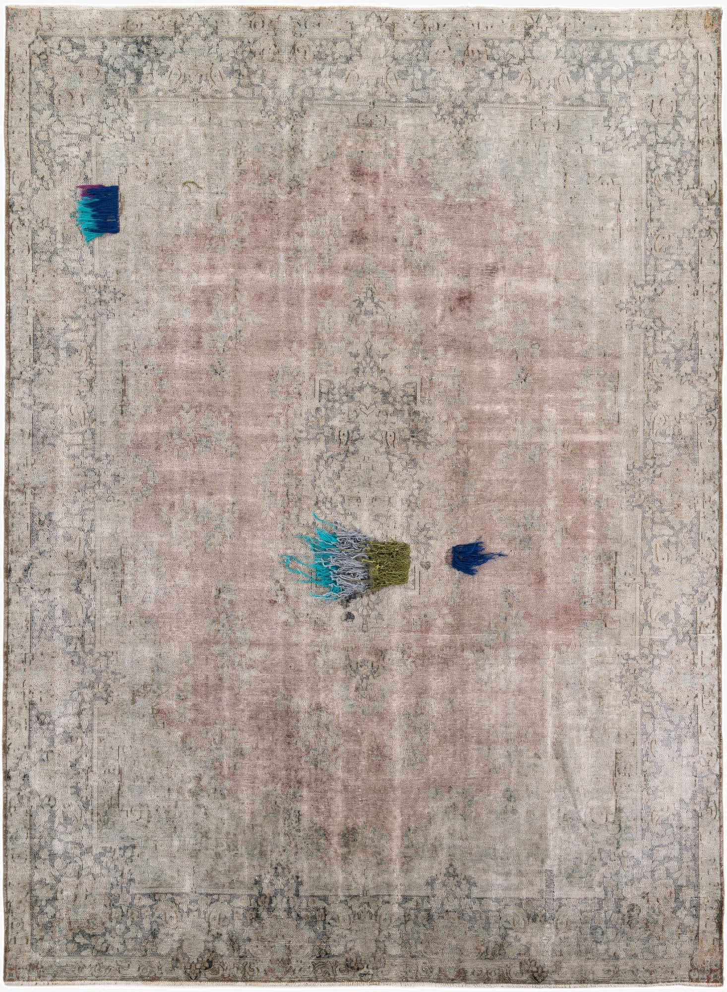  9' 8 x 13' 2  Hand Knotted Ultra Vintage Persian Wool Rug