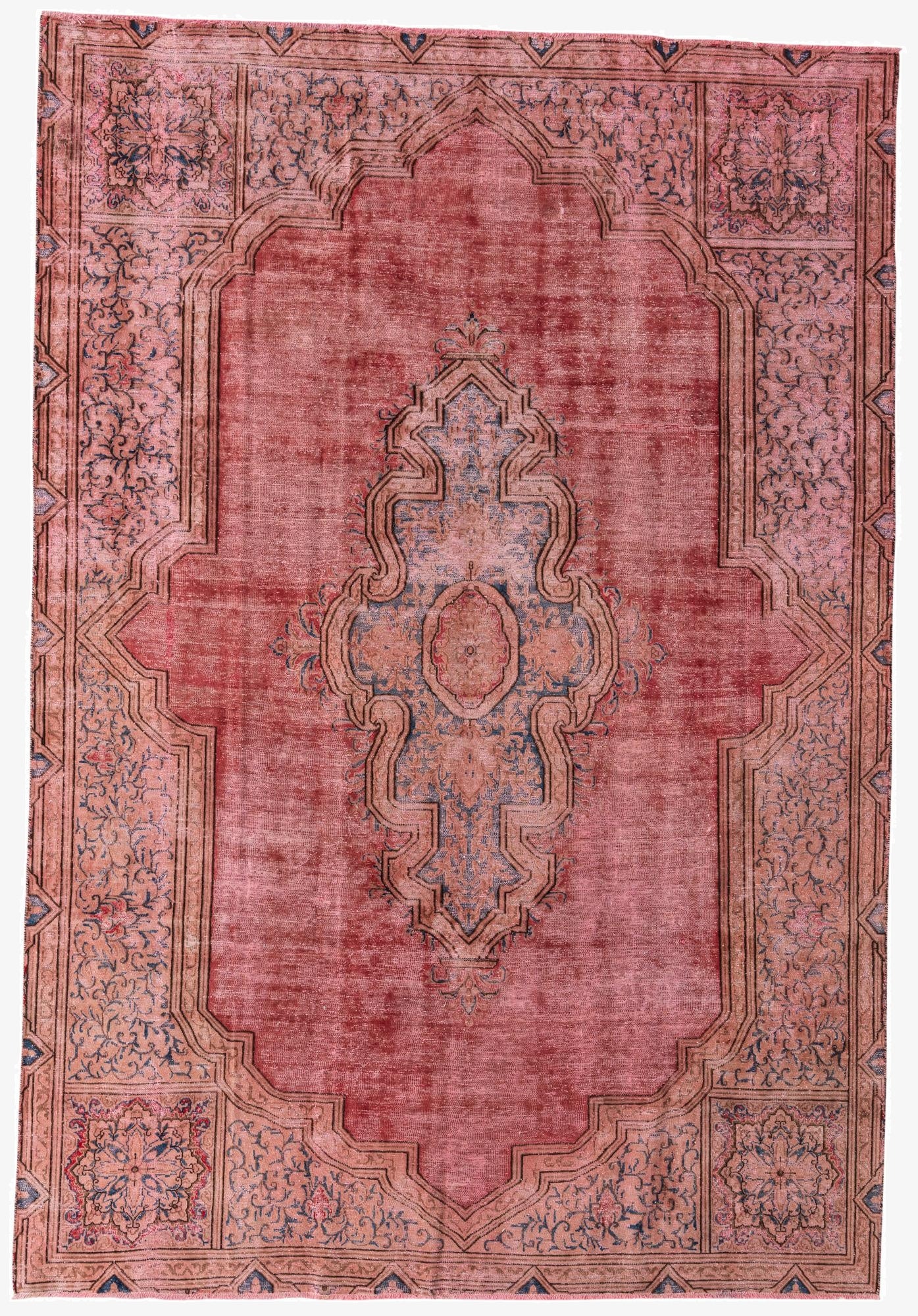  7' 7 x 11' 1  Hand Knotted Ultra Vintage Persian Wool Rug