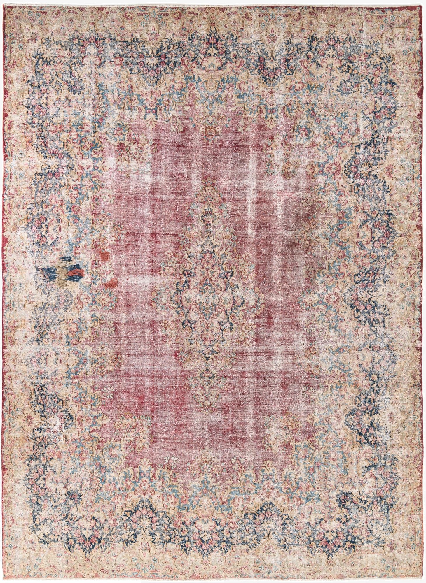  9' 5 x 12' 8  Hand Knotted Ultra Vintage Persian Wool Rug