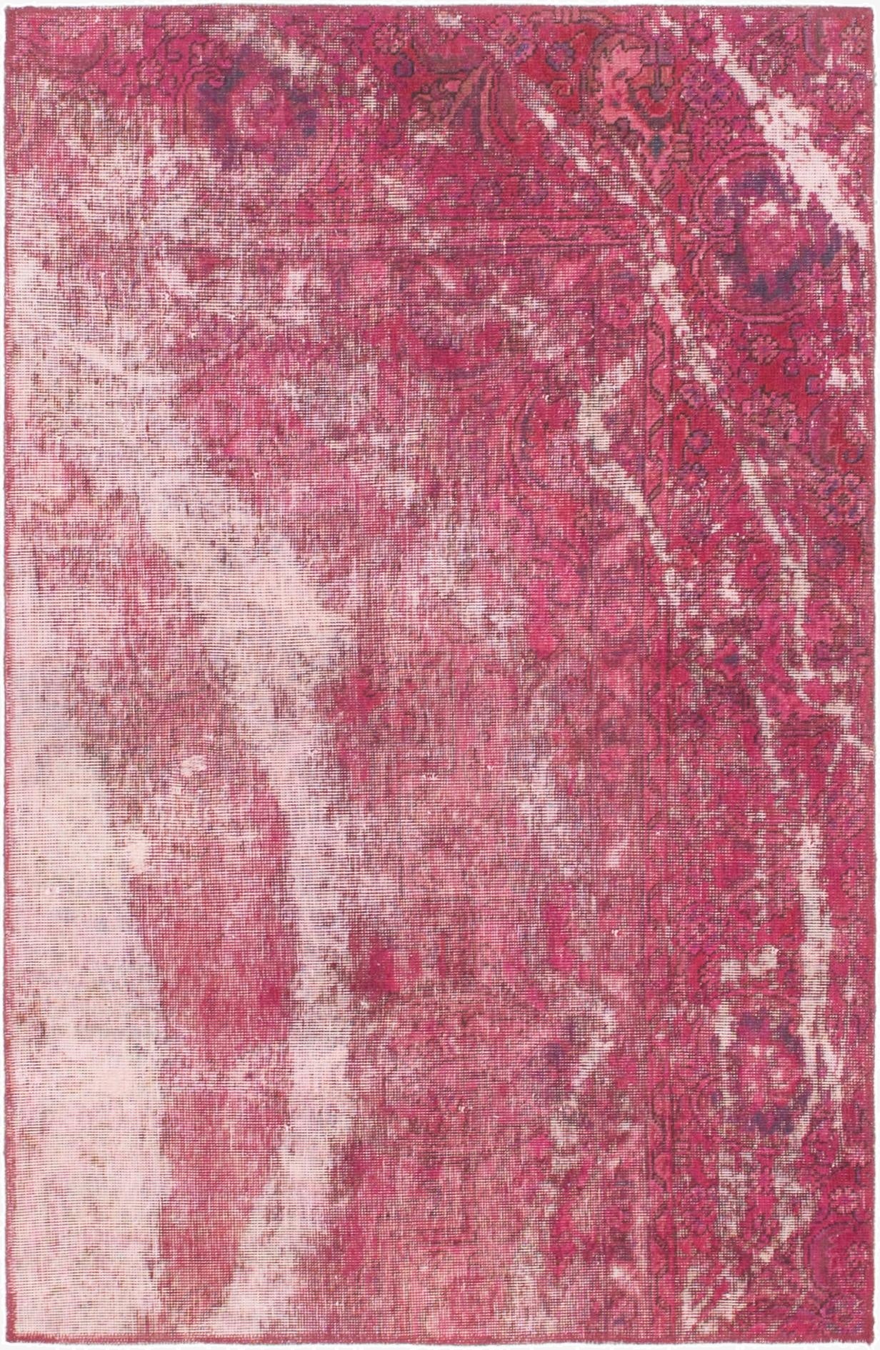  3' 6 x 5' 6  Hand Knotted Ultra Vintage Persian Wool Rug