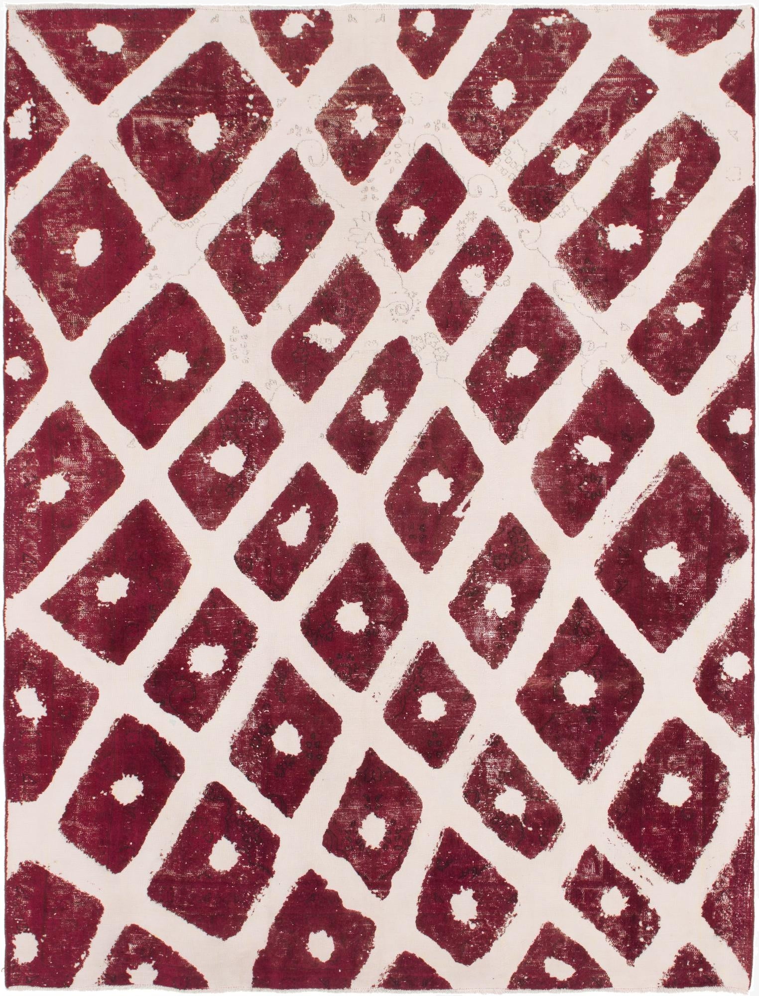  8' 10 x 11' 9  Hand Knotted Ultra Vintage Persian Wool Rug