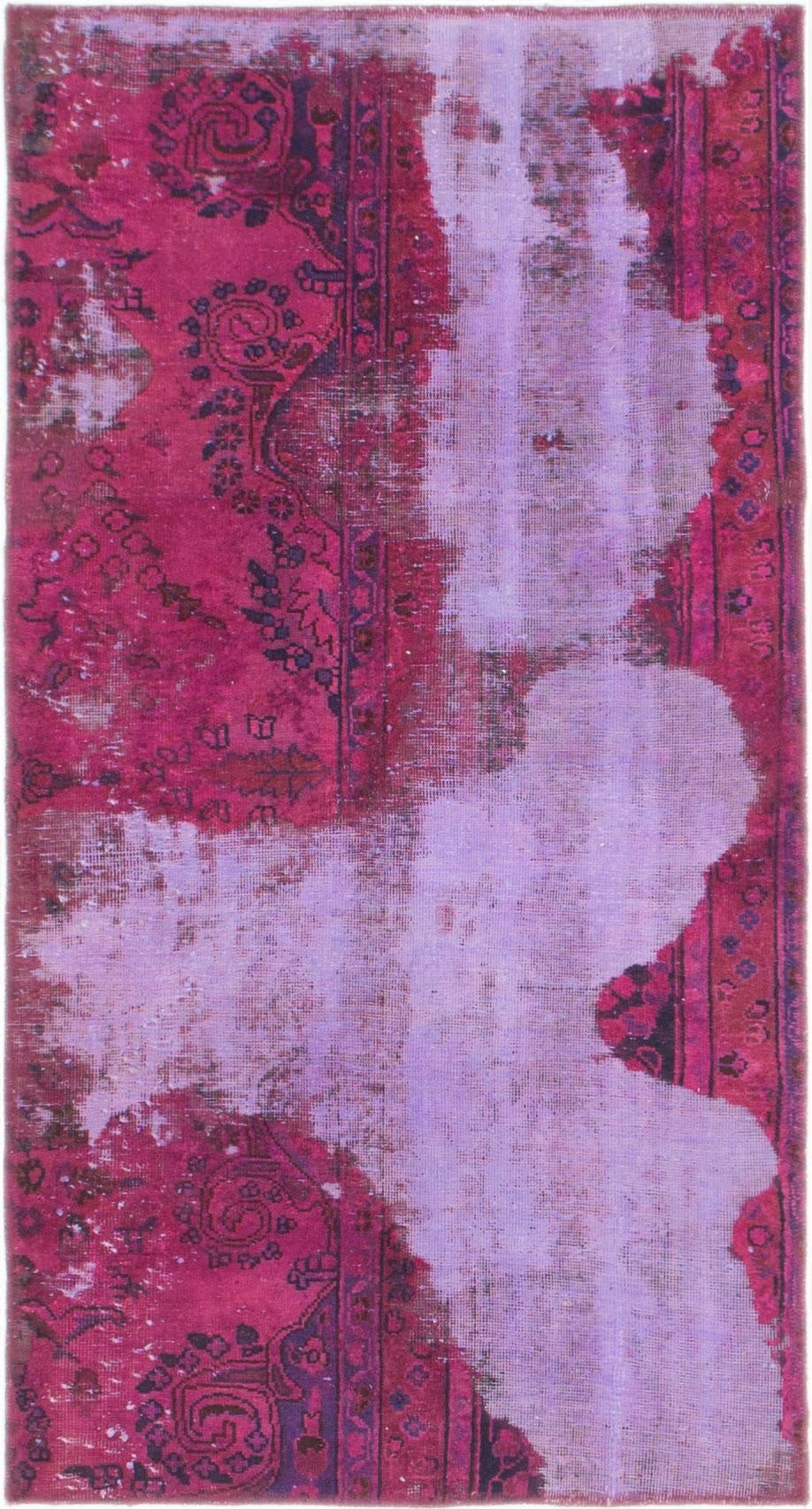  2' 9 x 5' 2  Hand Knotted Ultra Vintage Persian Wool Rug