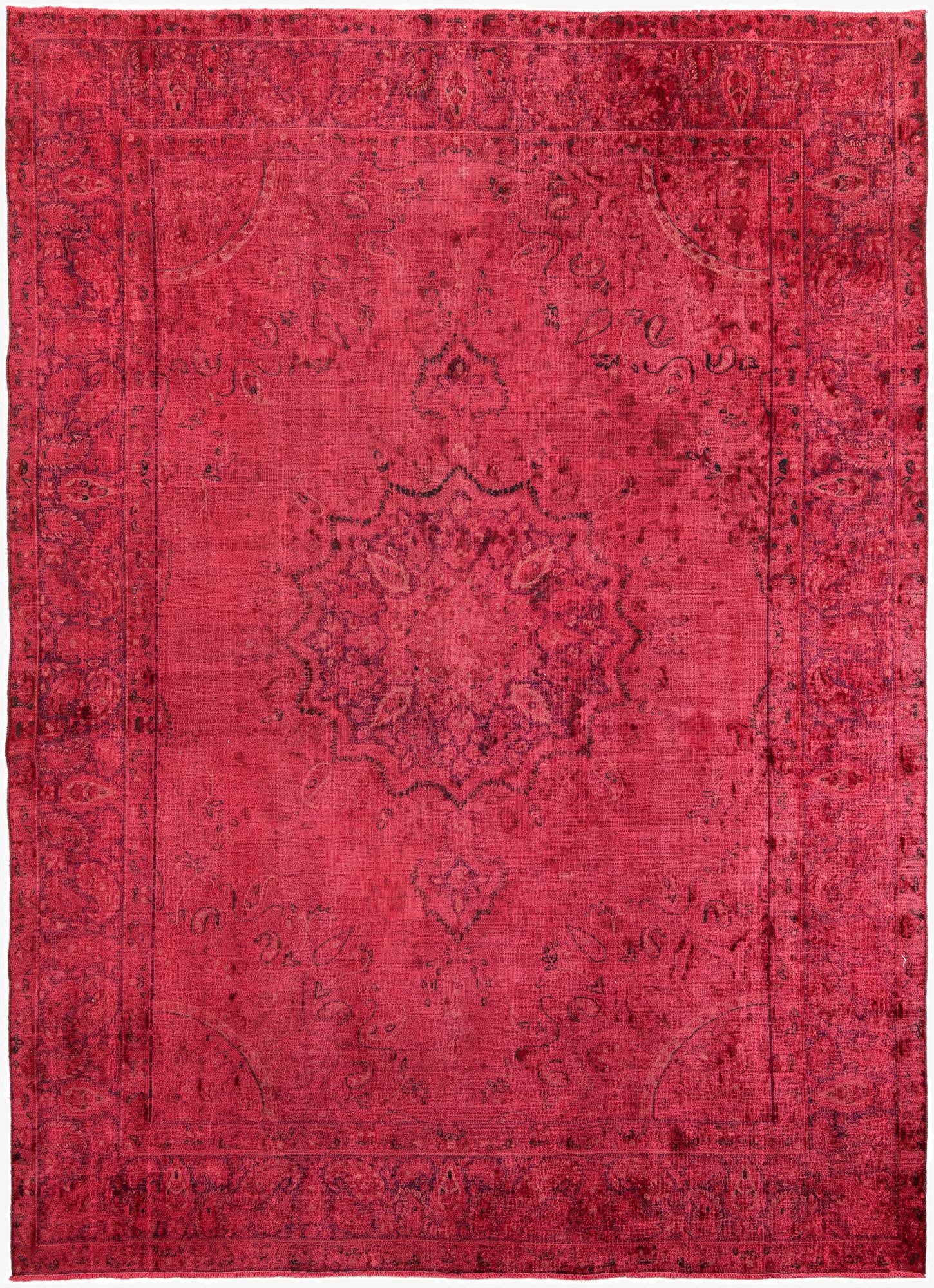  8' 10 x 12' 4  Hand Knotted Ultra Vintage Persian Wool Rug