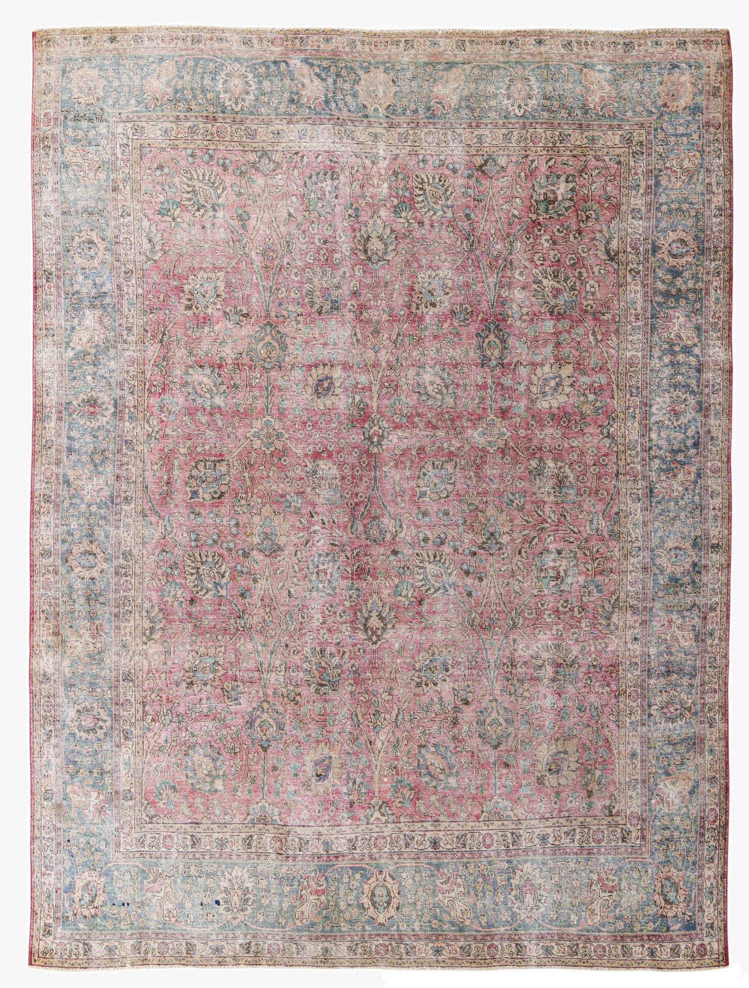  9' 9 x 13' 1  Hand Knotted Ultra Vintage Persian Wool Rug