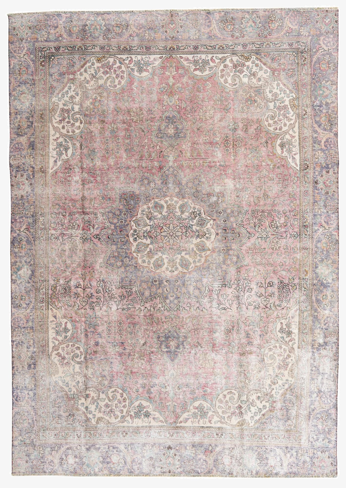  8' x 11' 3  Hand Knotted Ultra Vintage Persian Wool Rug