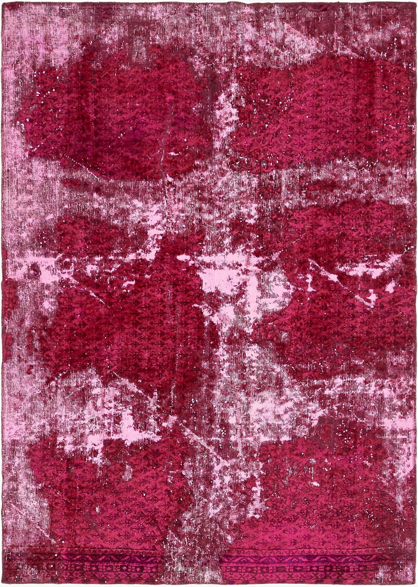  4' 7 x 6' 7  Hand Knotted Ultra Vintage Persian Wool Rug