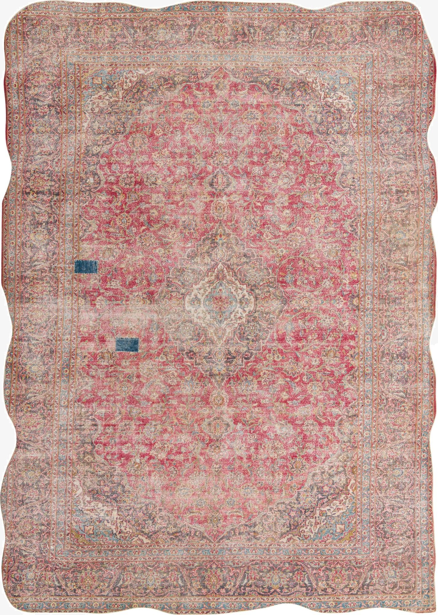  10' 4 x 14' 9  Hand Knotted Ultra Vintage Persian Wool Rug