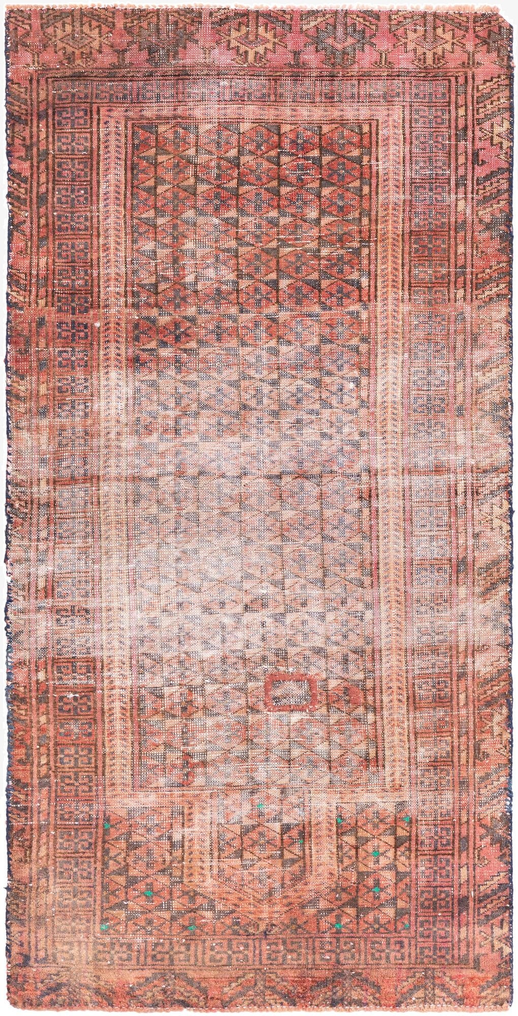  2' 9 x 5' 7  Hand Knotted Ultra Vintage Persian Wool Rug