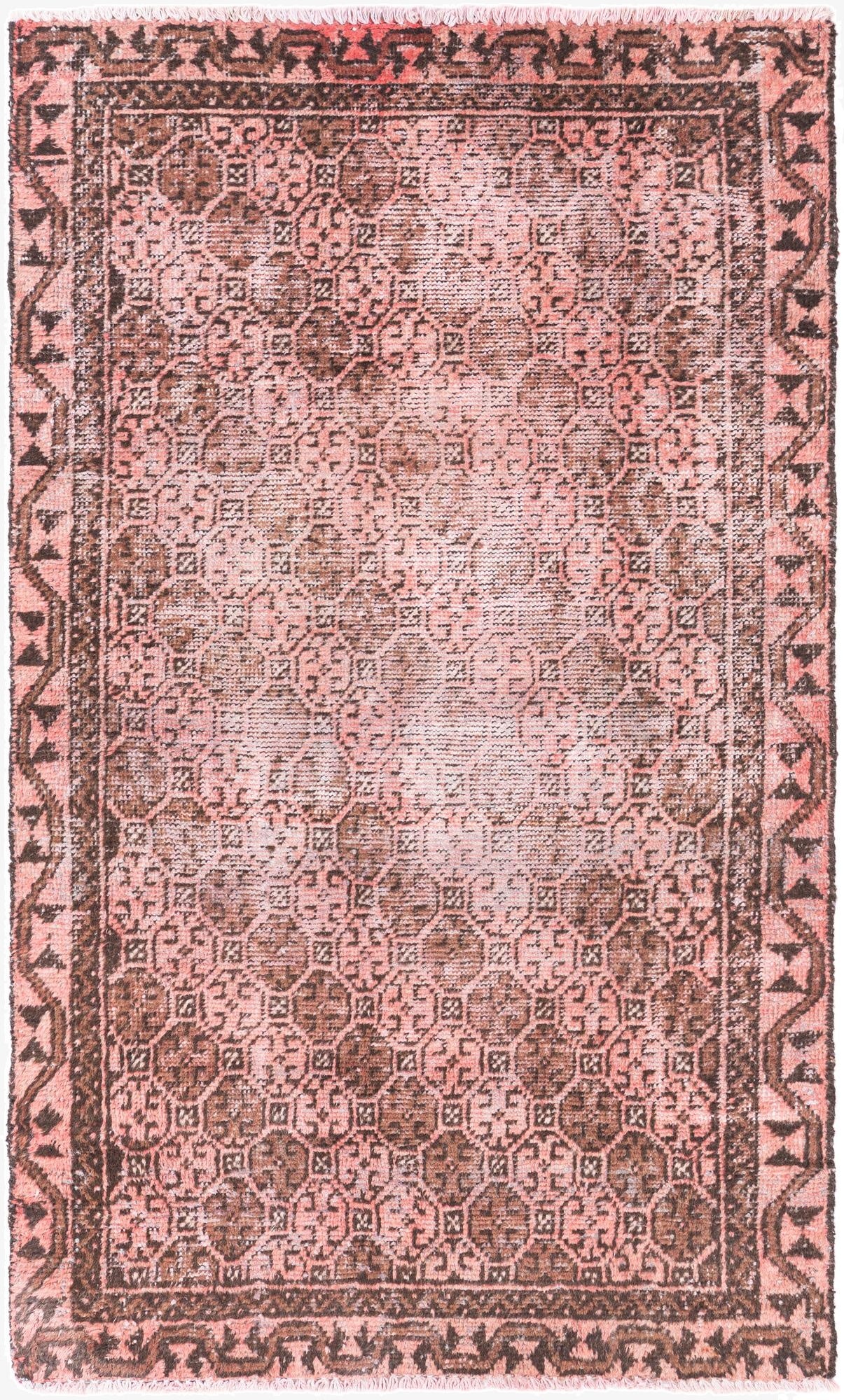  3' 1 x 5'  Hand Knotted Ultra Vintage Persian Wool Rug