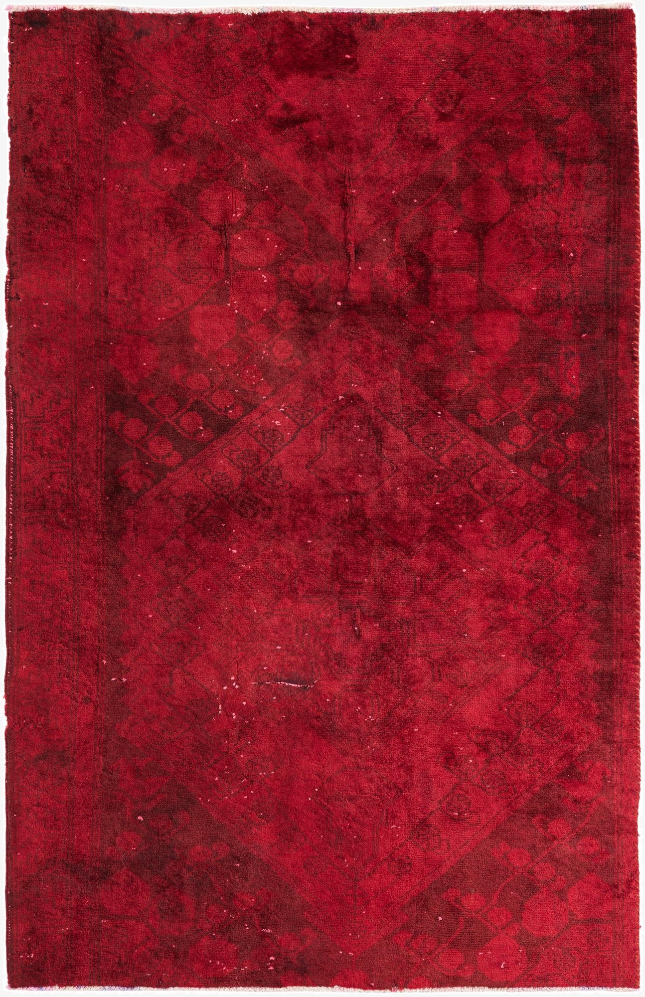  3' 8 x 5' 10  Hand Knotted Ultra Vintage Persian Wool Rug