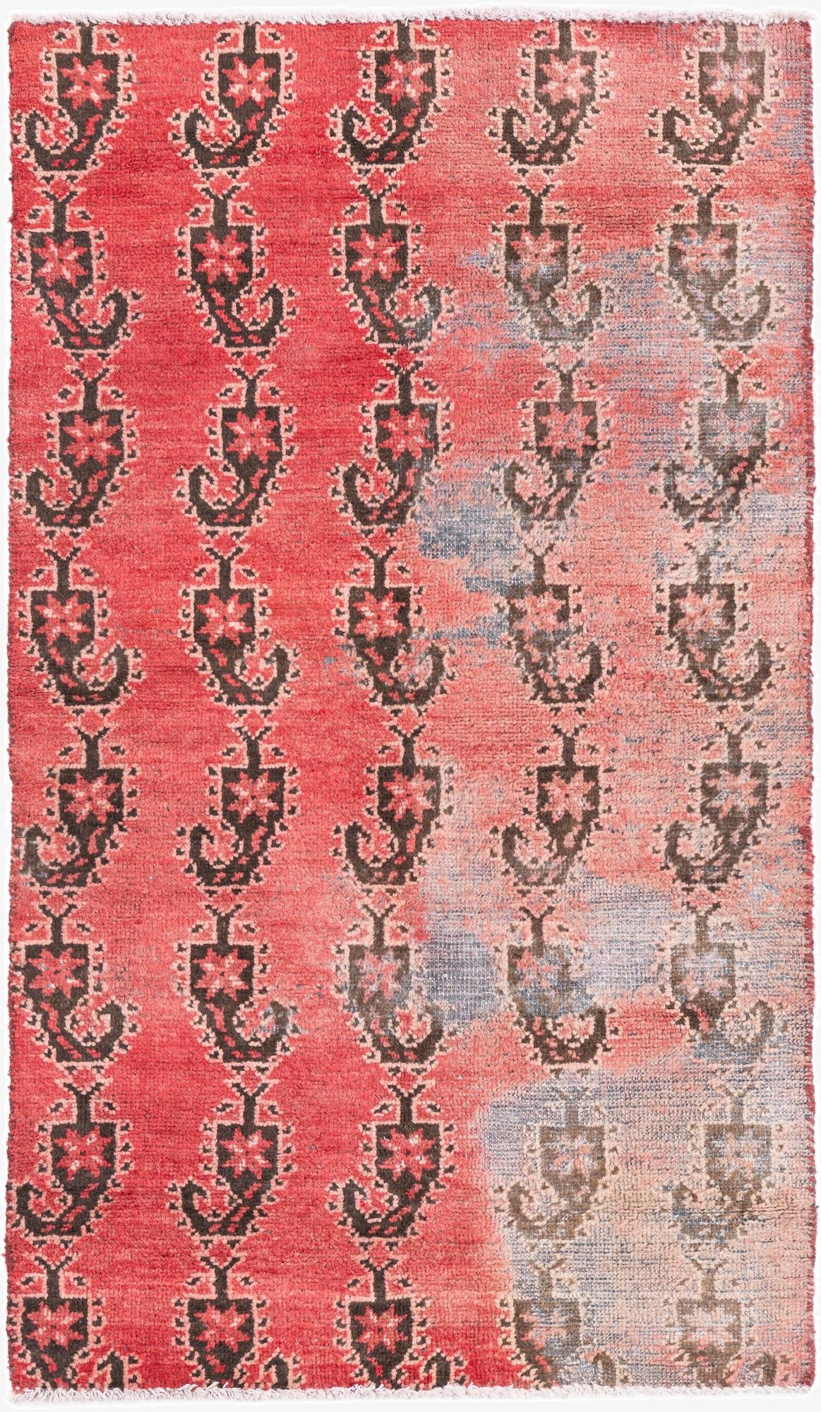  3' 3 x 5' 3  Hand Knotted Ultra Vintage Persian Wool Rug