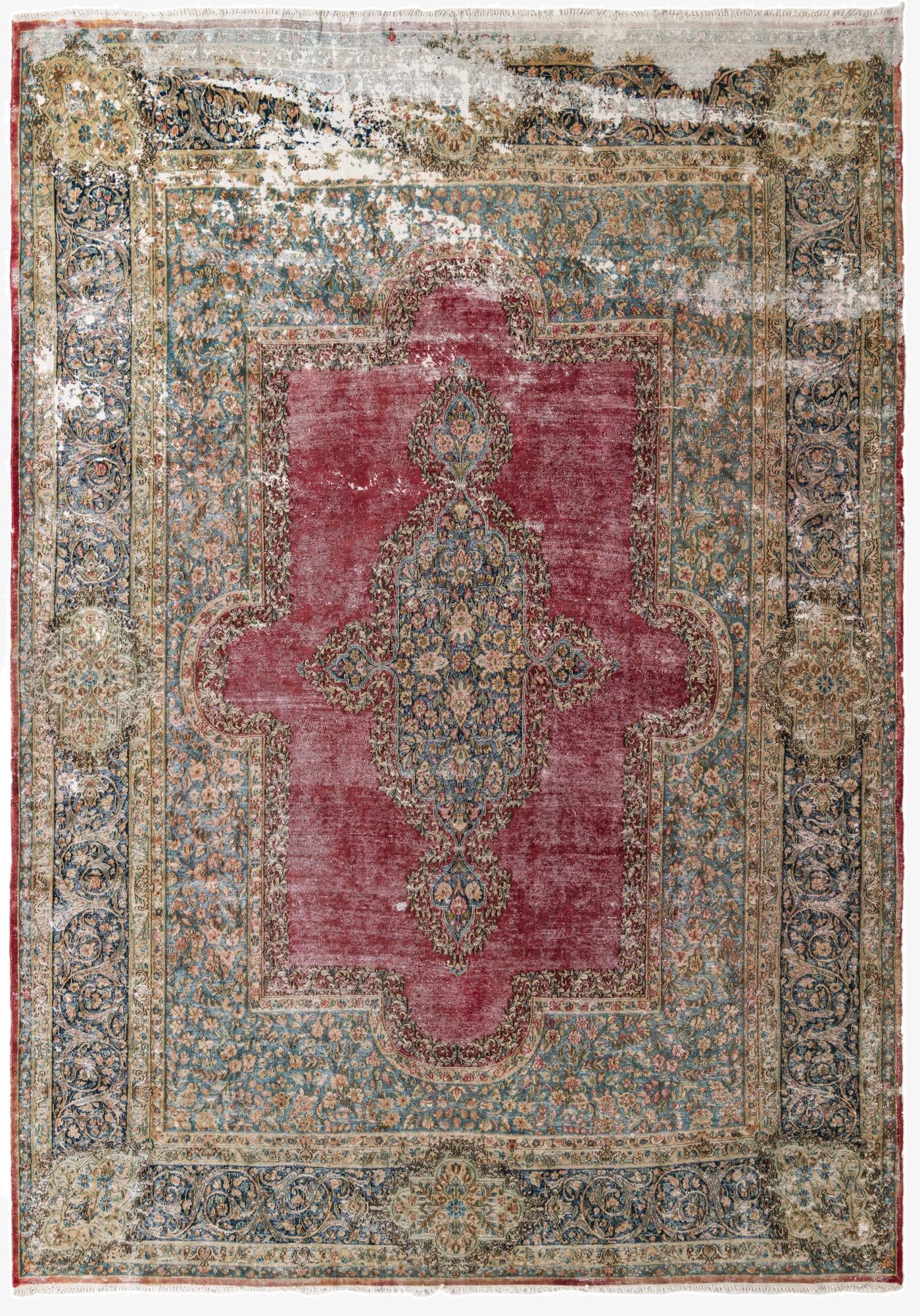  9' 4 x 13' 4  Hand Knotted Ultra Vintage Persian Wool Rug