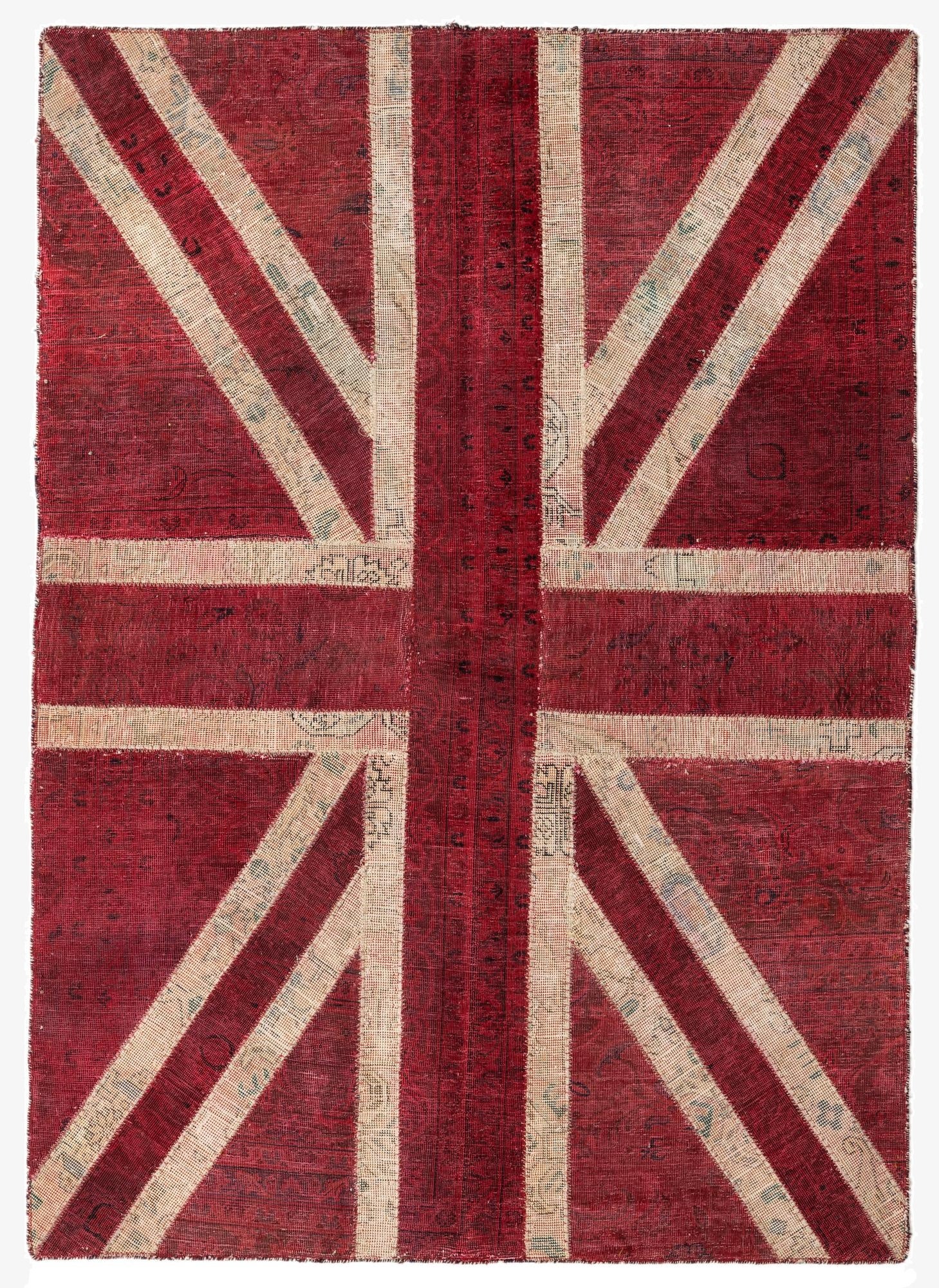  4' 7 x 6' 5  Hand Knotted Ultra Vintage Persian Wool Rug