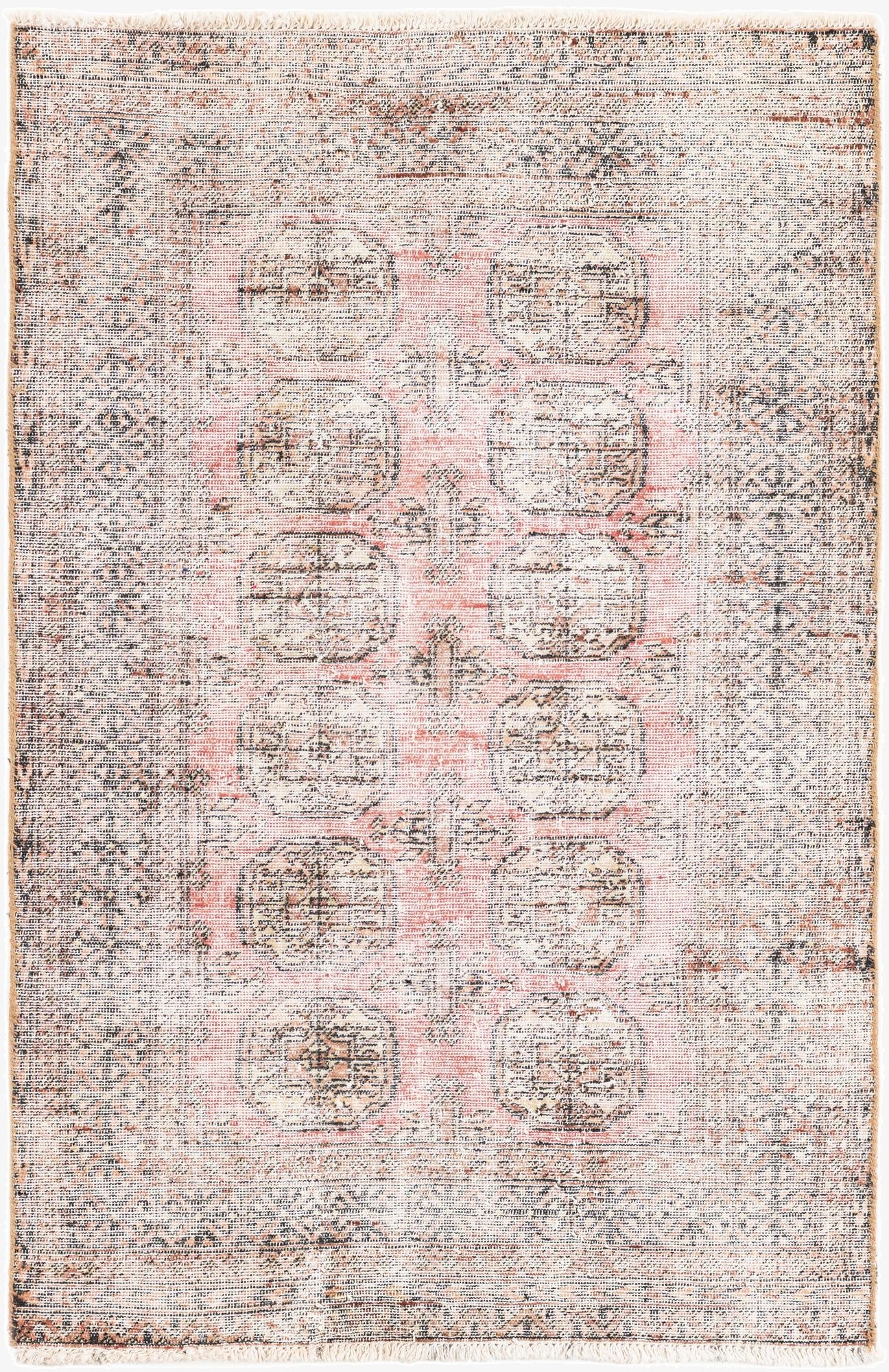  3' x 4' 9  Hand Knotted Ultra Vintage Persian Wool Rug