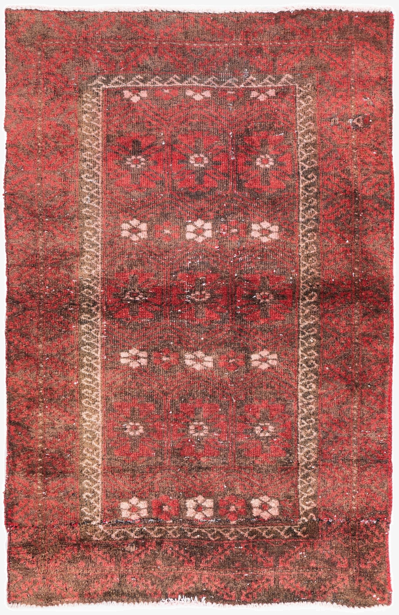  3' x 4' 6  Hand Knotted Ultra Vintage Persian Wool Rug