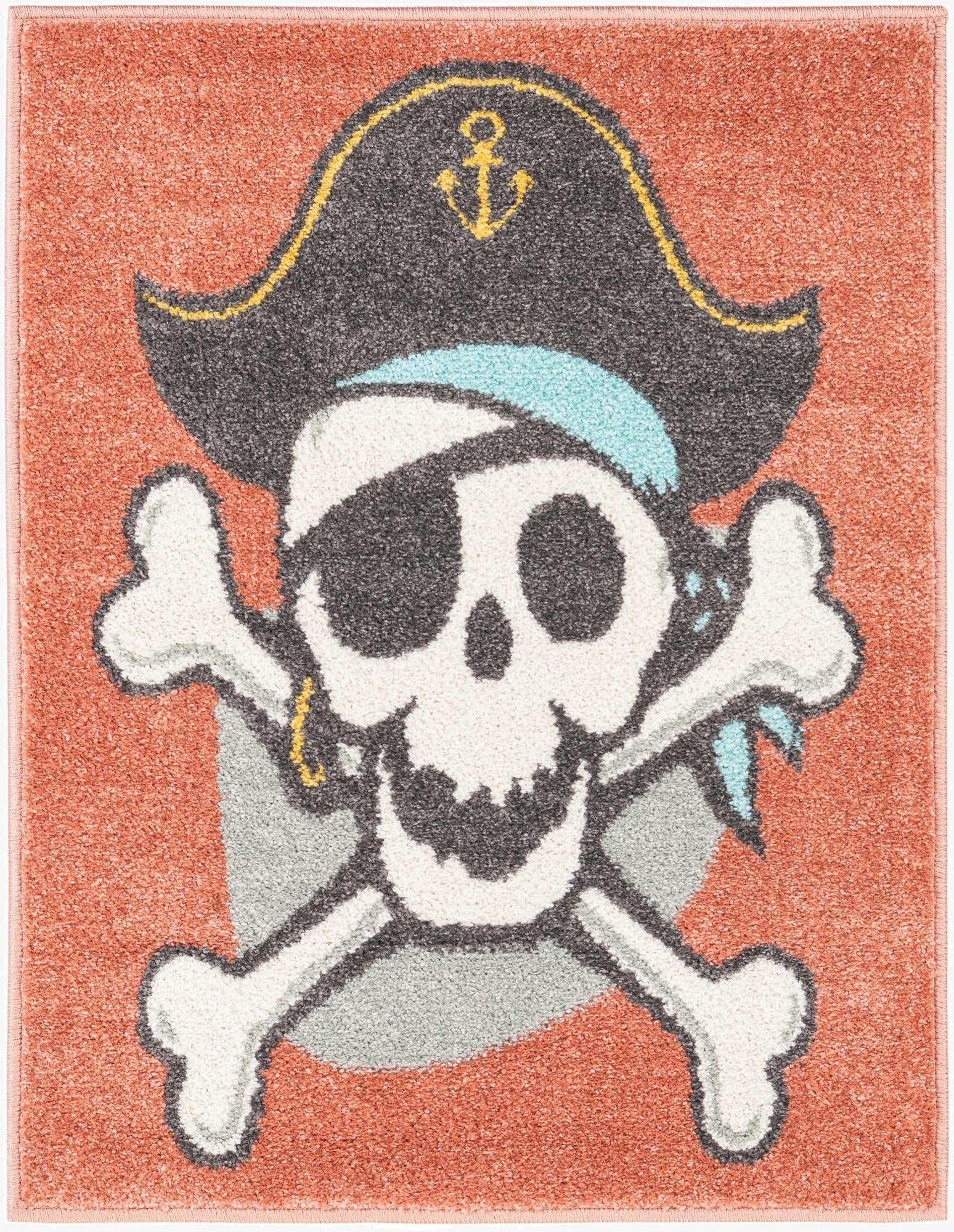  2' 2 x 2' 11 Pirate Whimsy Kids Rug