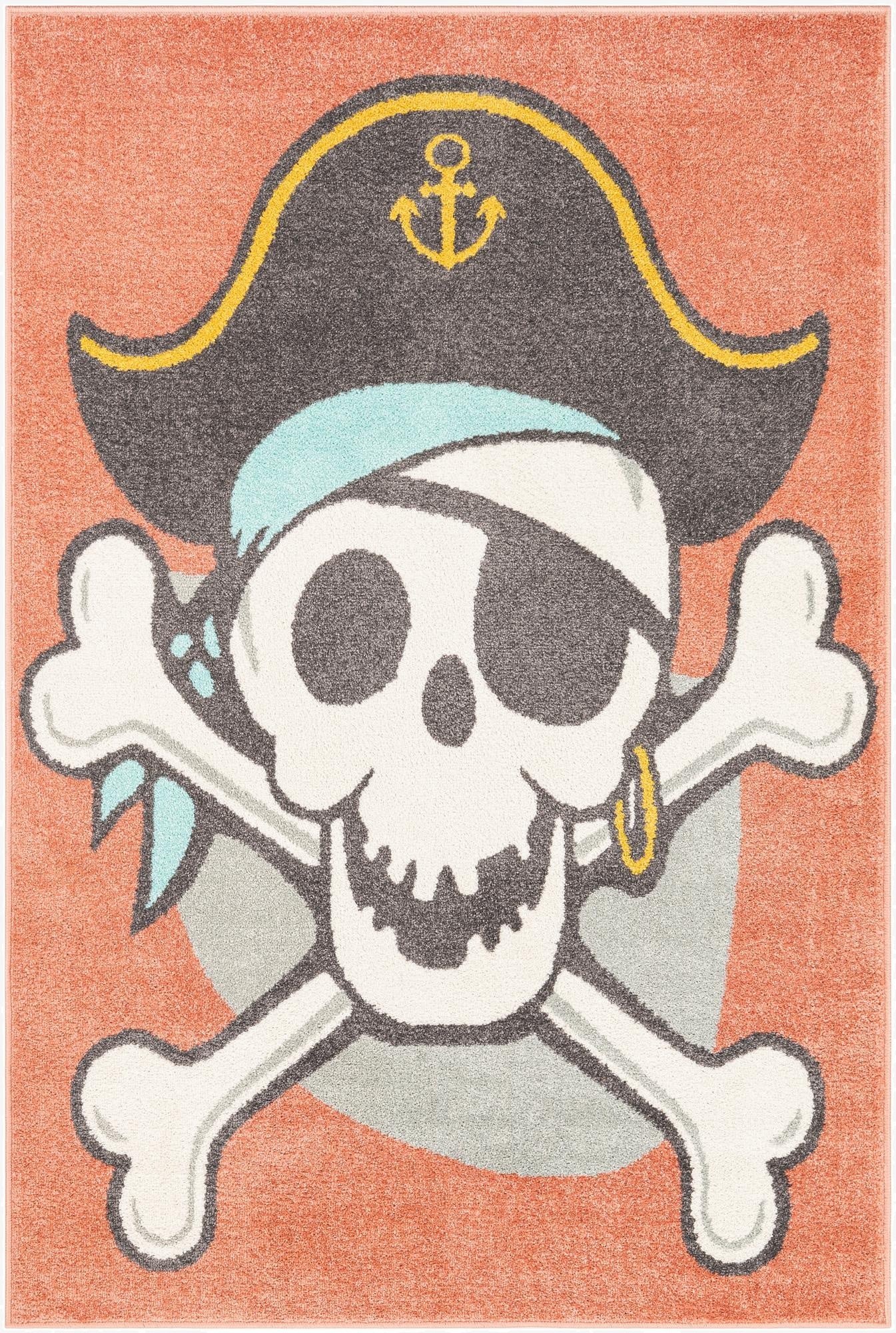  3' 11 x 5' 11 Pirate Whimsy Kids Rug