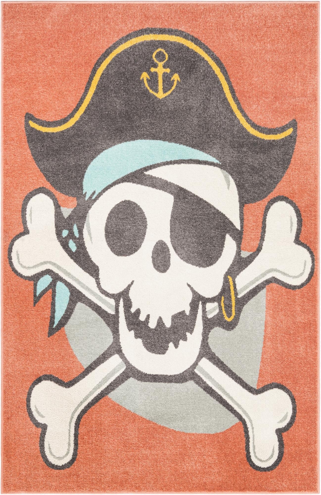  5' 3 x 8' Pirate Whimsy Kids Rug