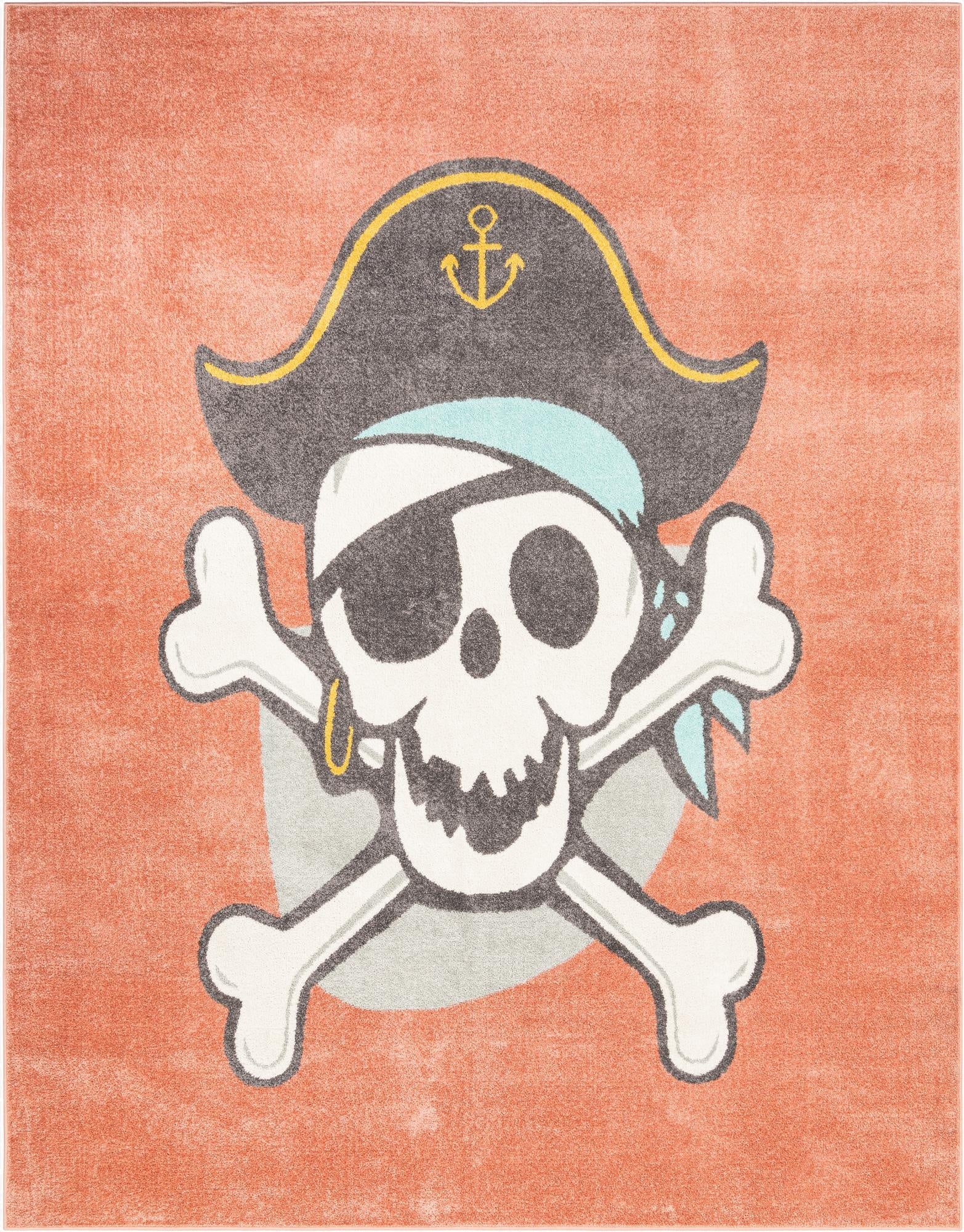  7' 10 x 10' Pirate Whimsy Kids Rug