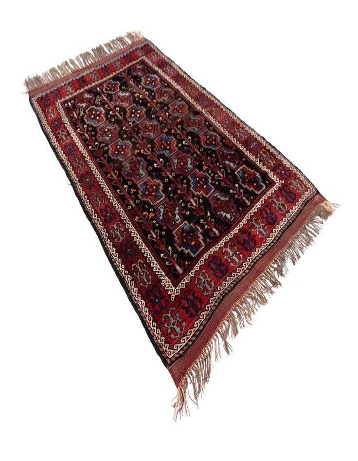 Detail image of 4' 8 x 7' 9 Hand Knotted Yalameh Persian Wool Rug