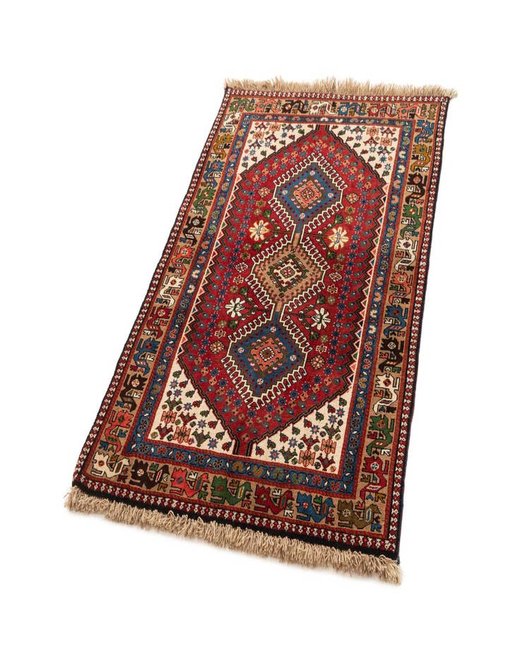 Detail image of  3' 5 x 5' Yalameh Rug