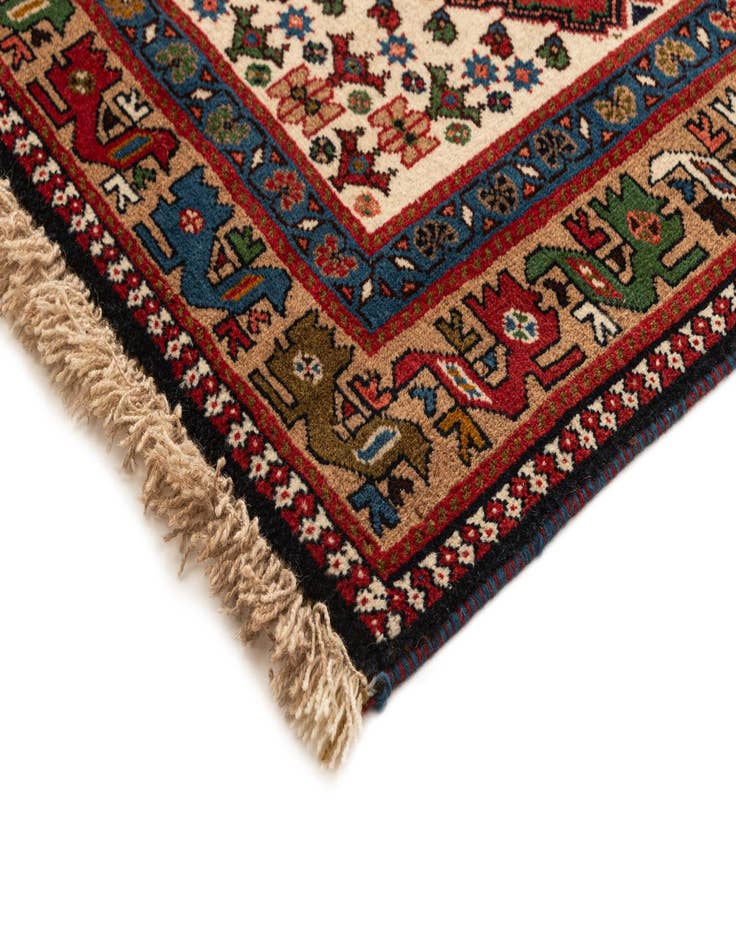 Detail image of  3' 5 x 5' Yalameh Rug