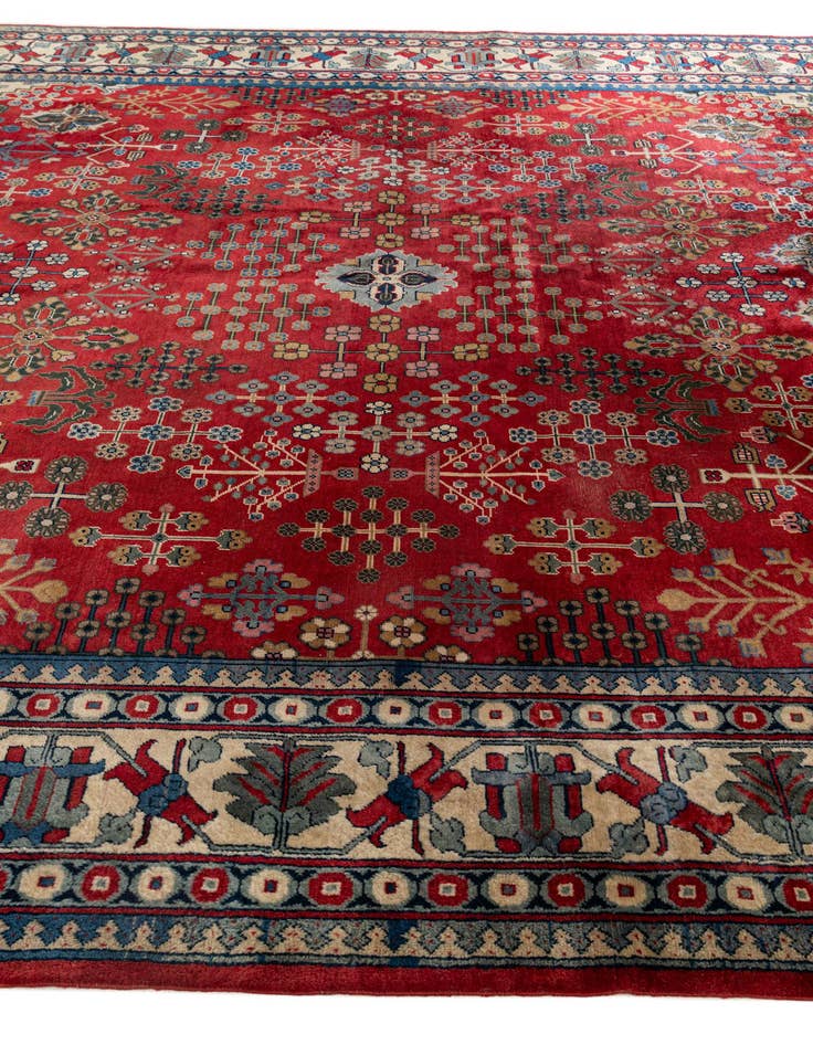 Detail image of  9' 9 x 13' 7  Hand Knotted Yalameh Wool Rug
