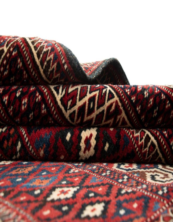 Detail image of  3' 3 x 4' 6  Hand Knotted Yomauth Persian Wool Rug