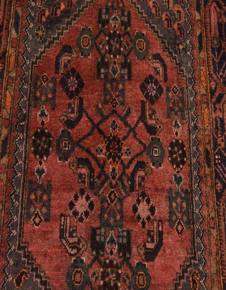 Detail image of  4' 3 x 7' 10  Hand Knotted Zanjan Persian Wool Rug