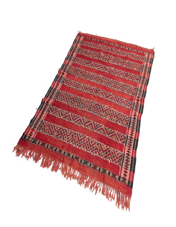 Detail image of  4' 7 x 6' 8 Zemour Kilim Rug