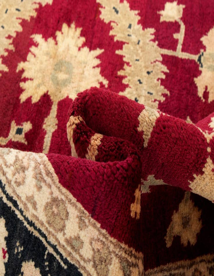 Detail image of  5' 1 x 7' 3  Hand Knotted Ziegler Wool Rug