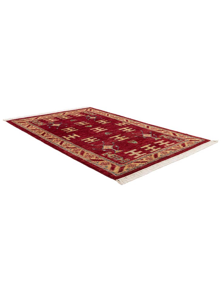 Detail image of  3' 3 x 5' 2  Hand Knotted Ziegler Wool Rug