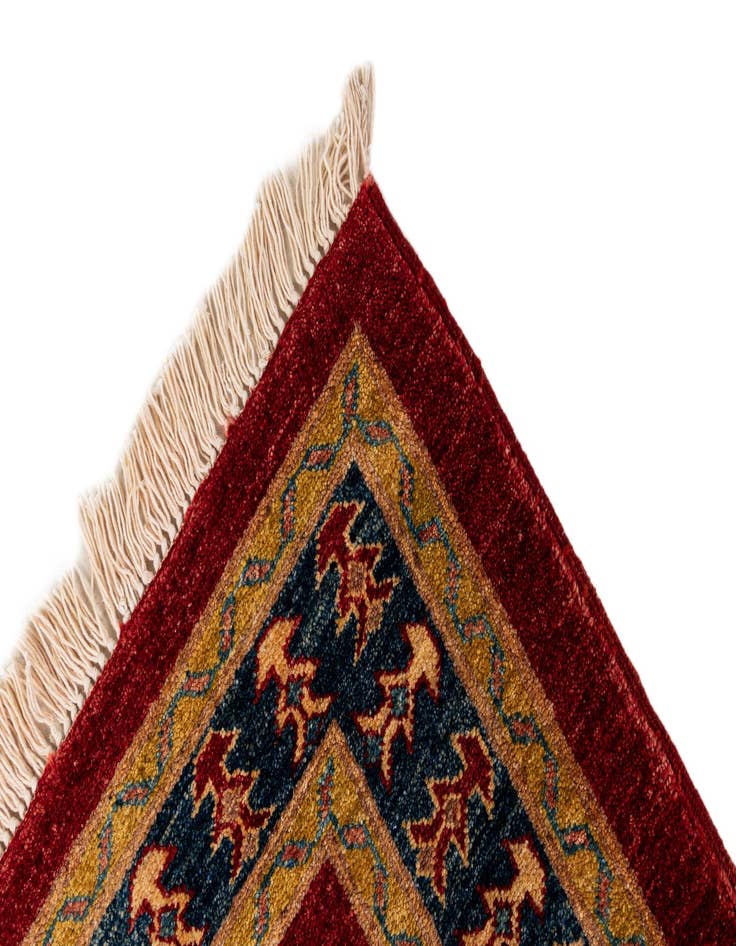 Detail image of  3' 5 x 4' 10  Hand Knotted Ziegler Wool Rug